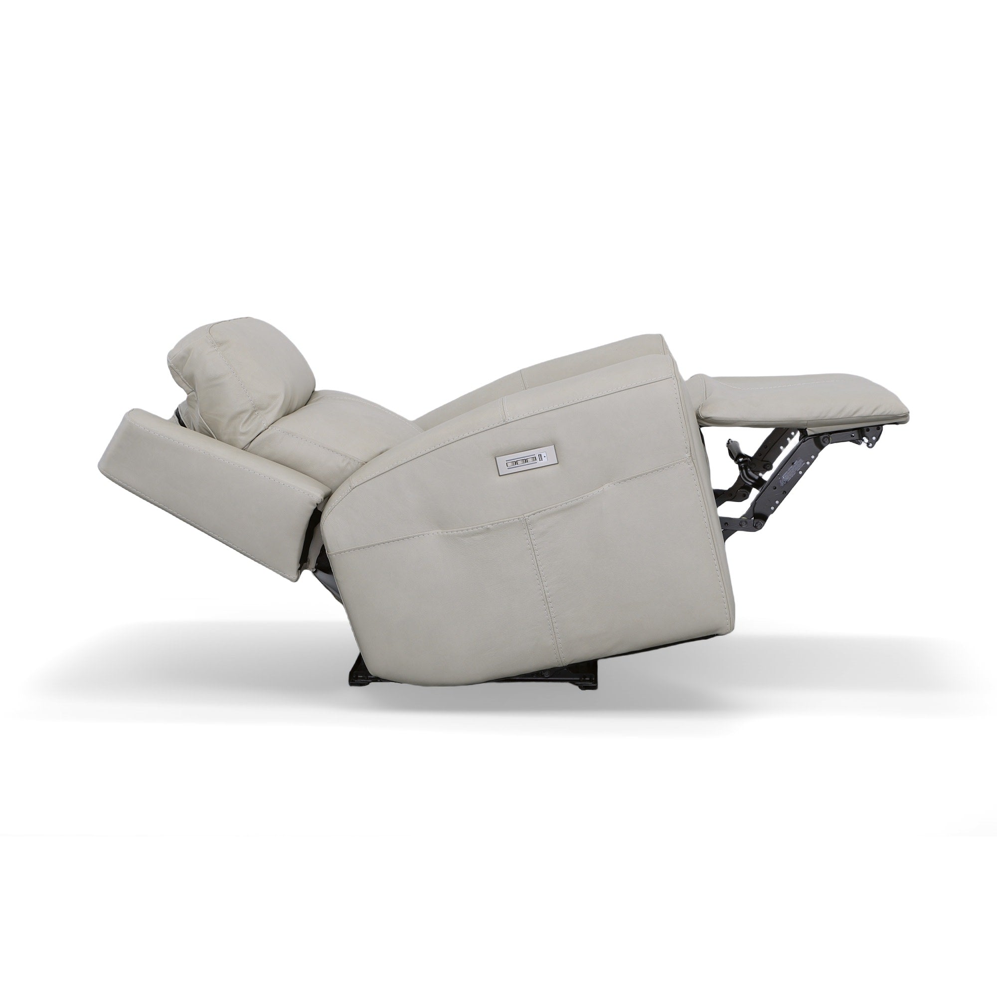 Barnett Leather Power Recliner with Power Headrest & Lumbar