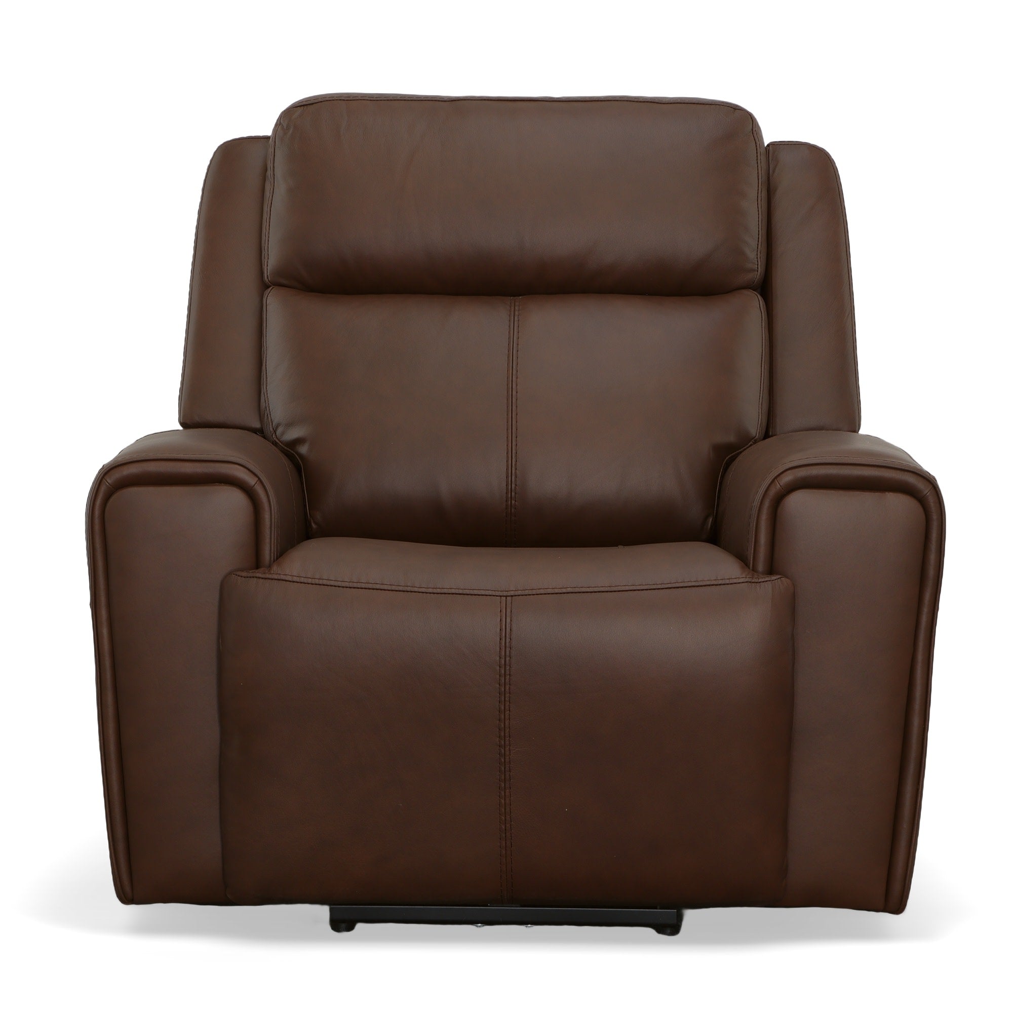 Barnett Leather Power Recliner with Power Headrest & Lumbar