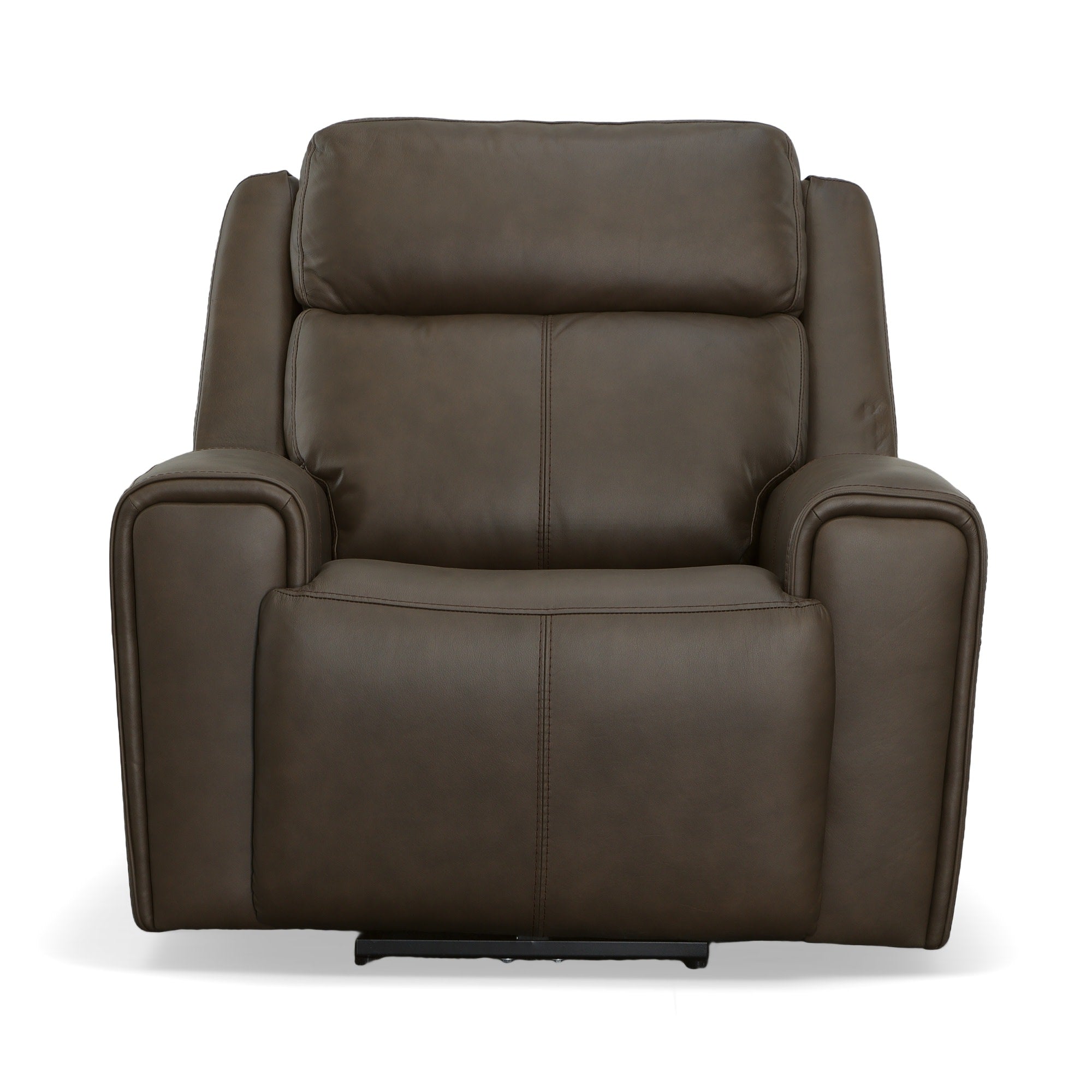 Barnett Leather Power Recliner with Power Headrest & Lumbar