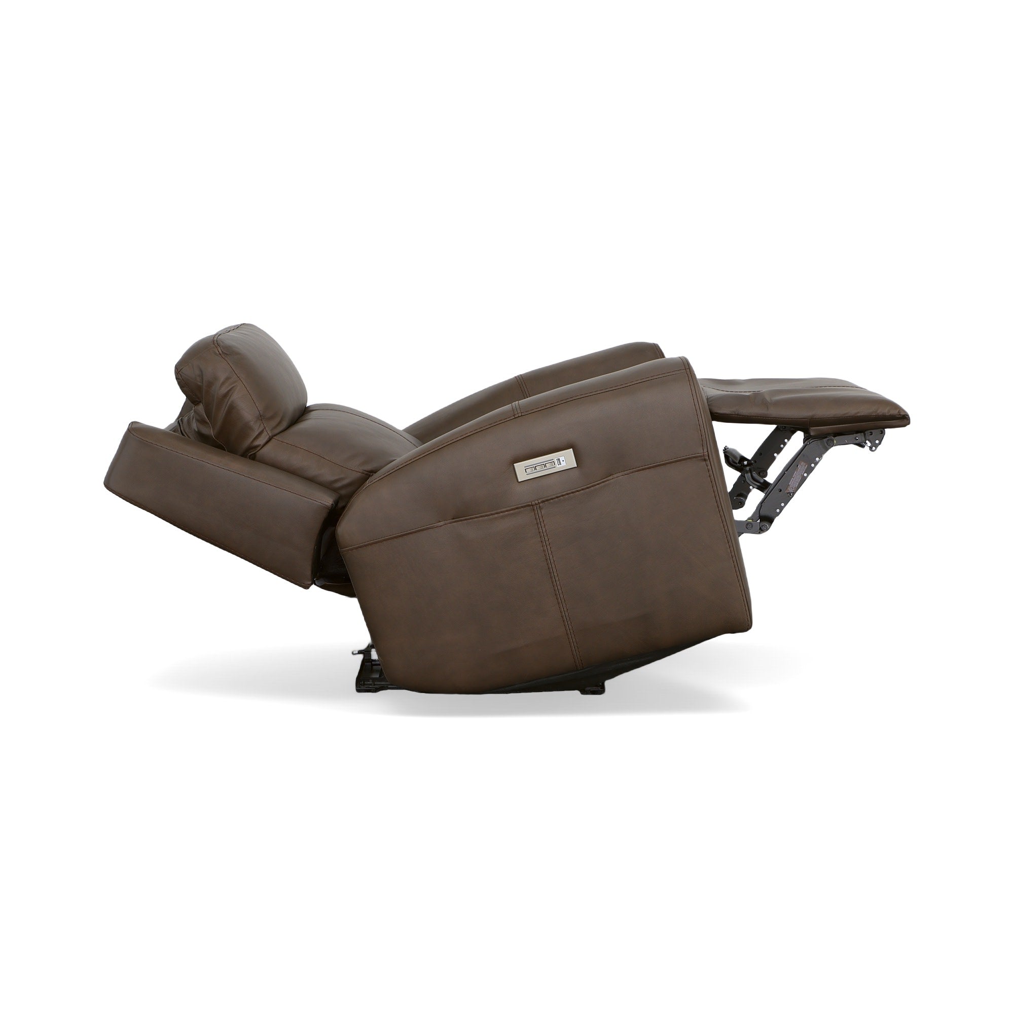 Barnett Leather Power Recliner with Power Headrest & Lumbar