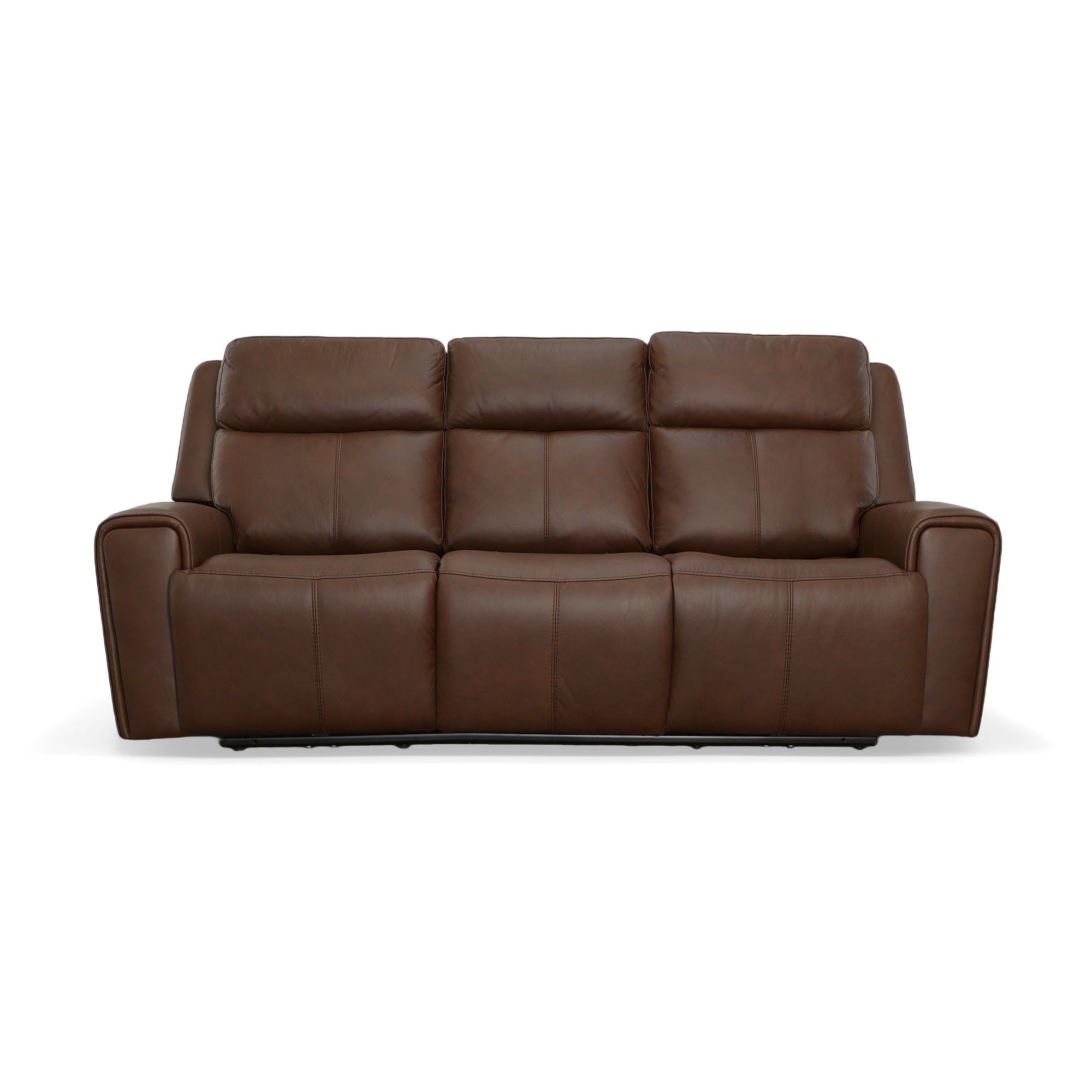 Barnett Leather Power Reclining Sofa with Power Headrests & Lumbar