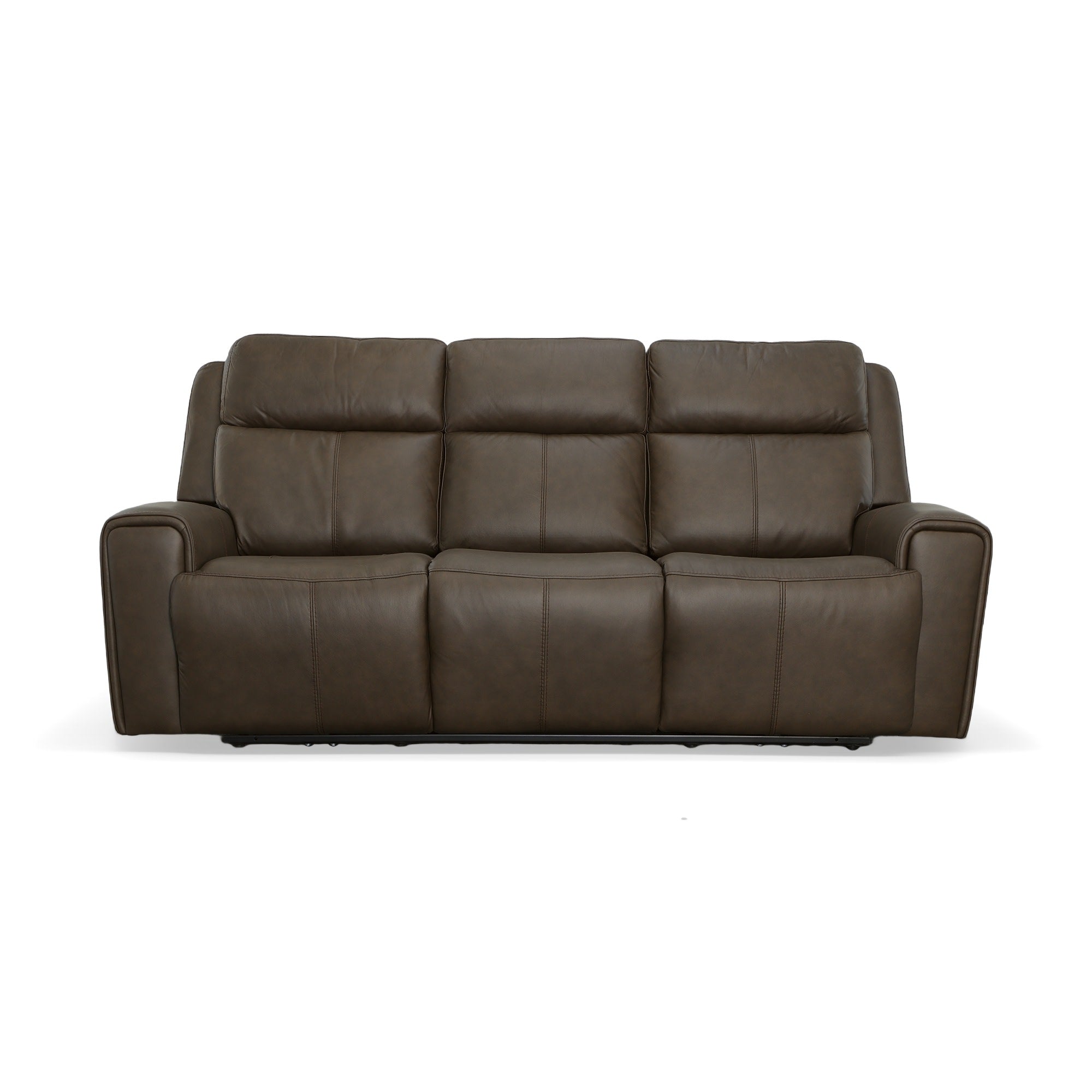 Barnett Leather Power Reclining Sofa with Power Headrests & Lumbar