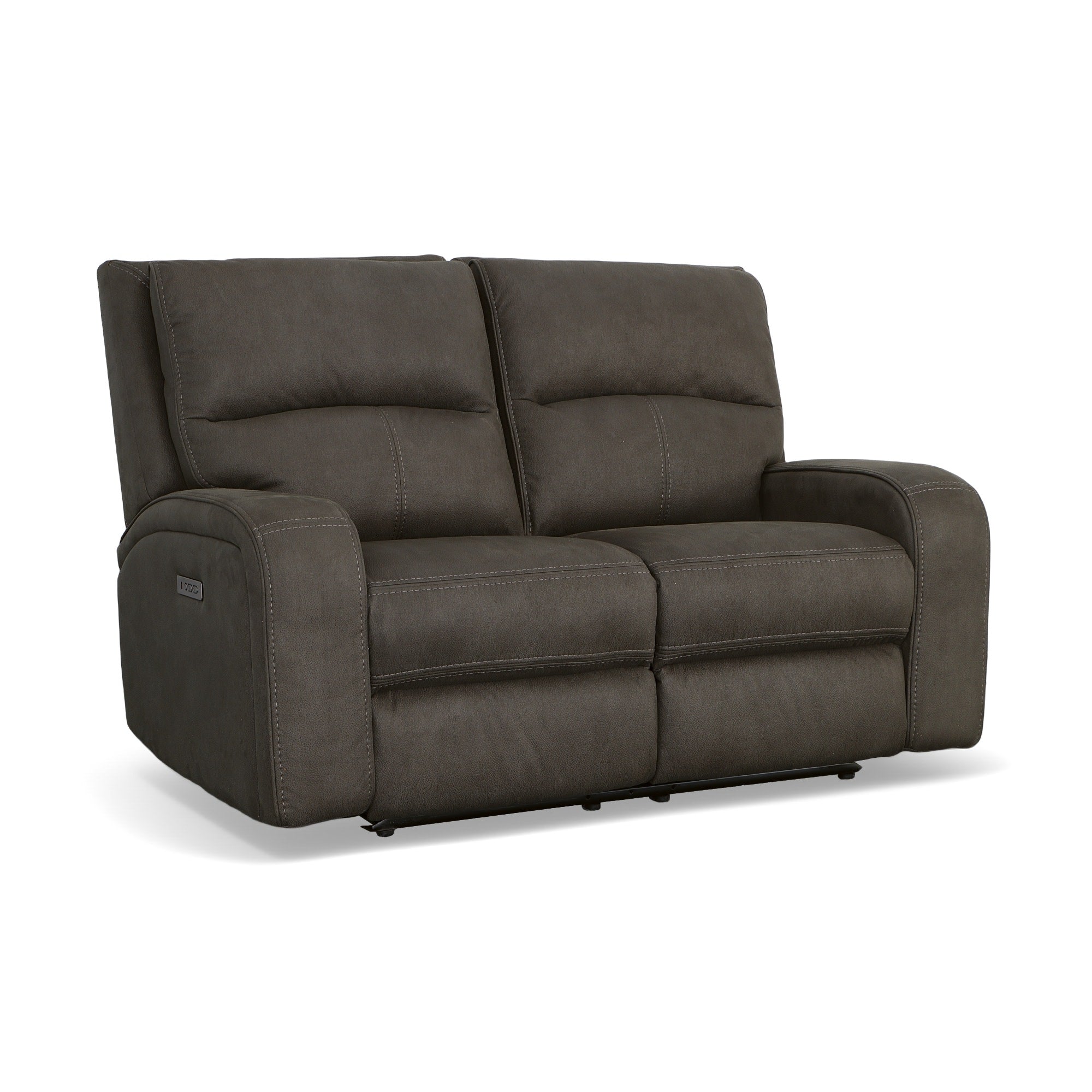 Nirvana Flint Fabric Power Reclining Loveseat with Power Headrests