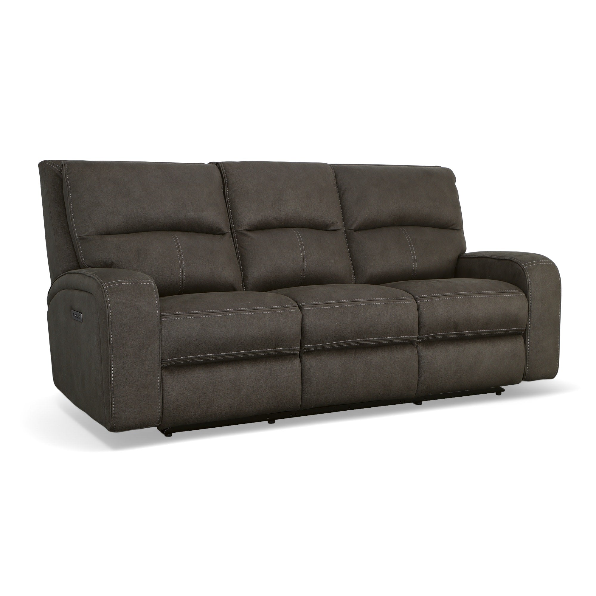 Nirvana Flint Fabric Power Reclining Sofa with Power Headrests