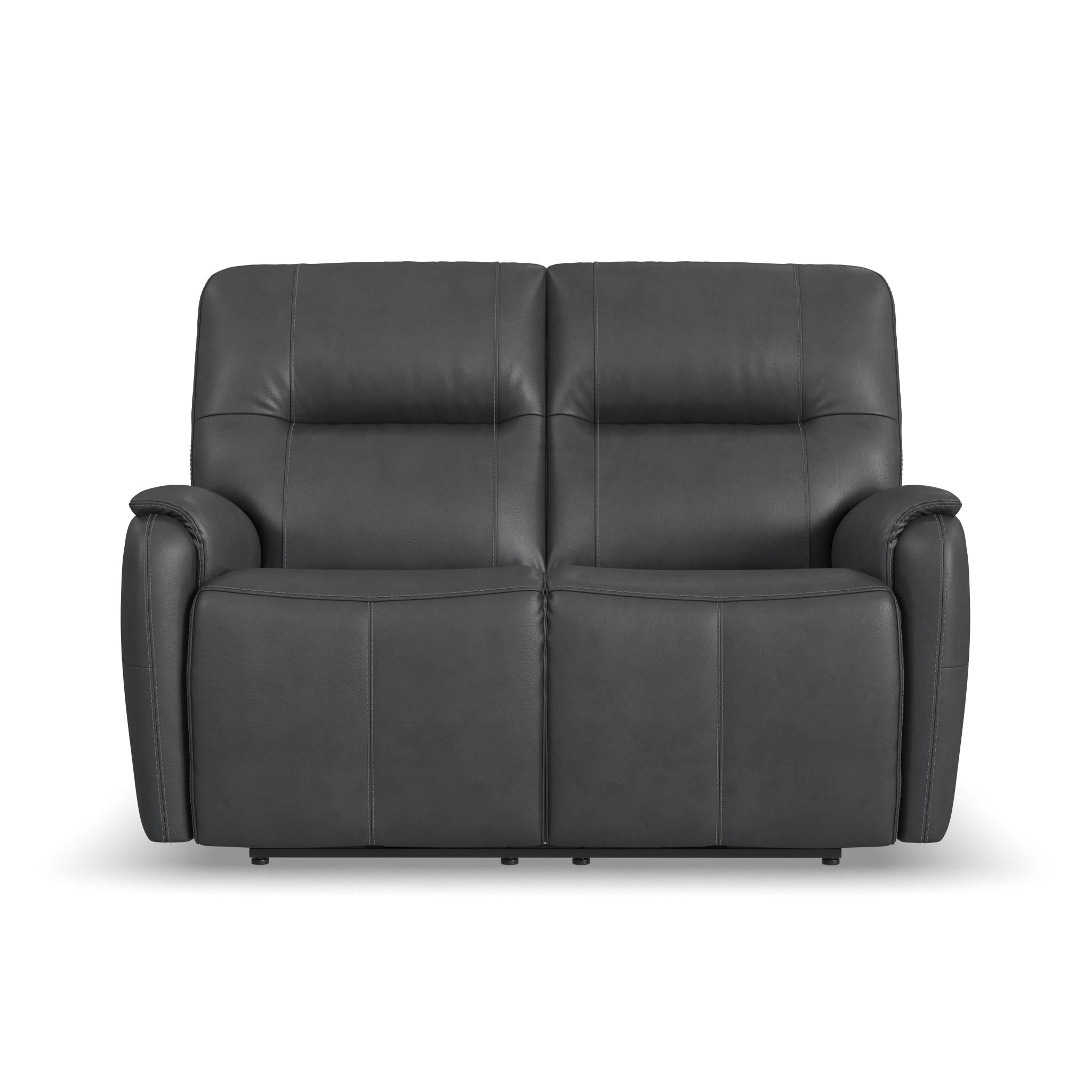 Wilson Thunder Leather Power Reclining Loveseat with Power Headrests