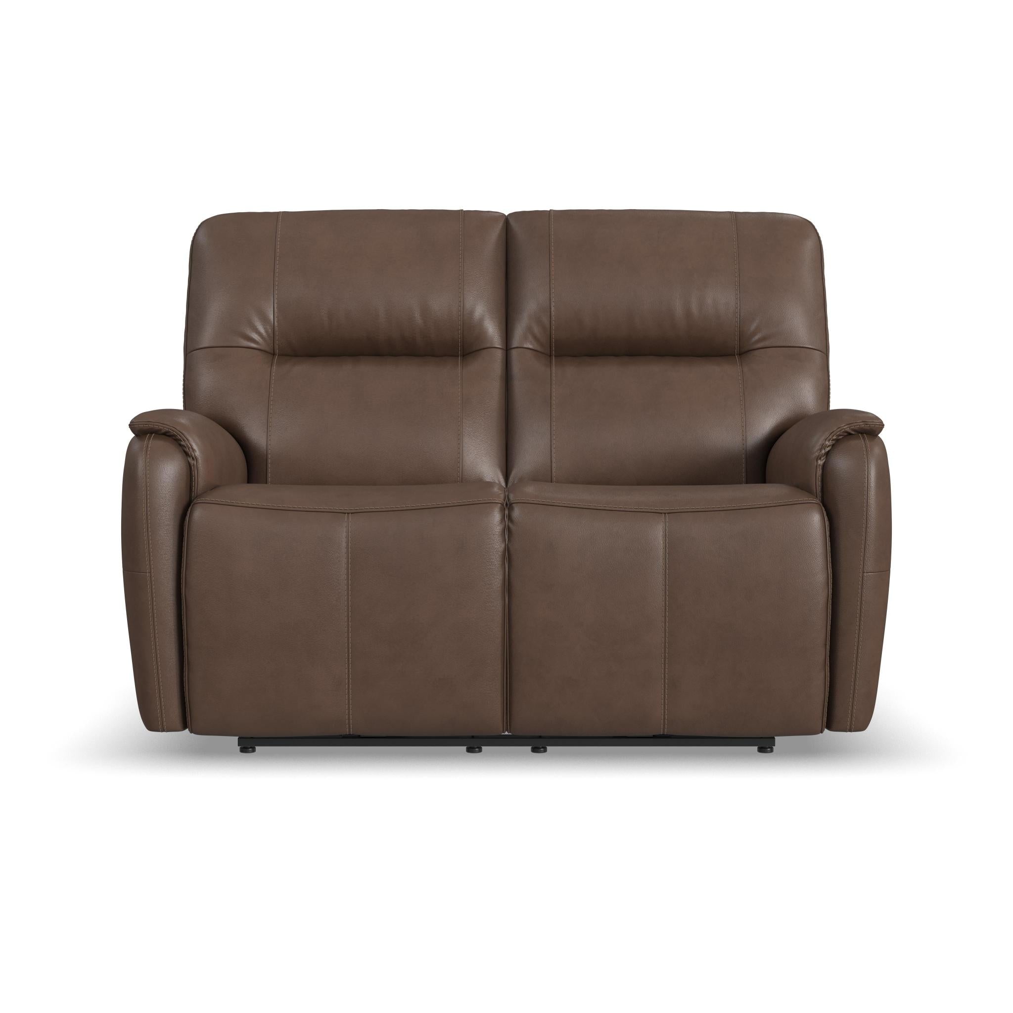 Wilson Café Leather Power Reclining Loveseat with Power Headrests