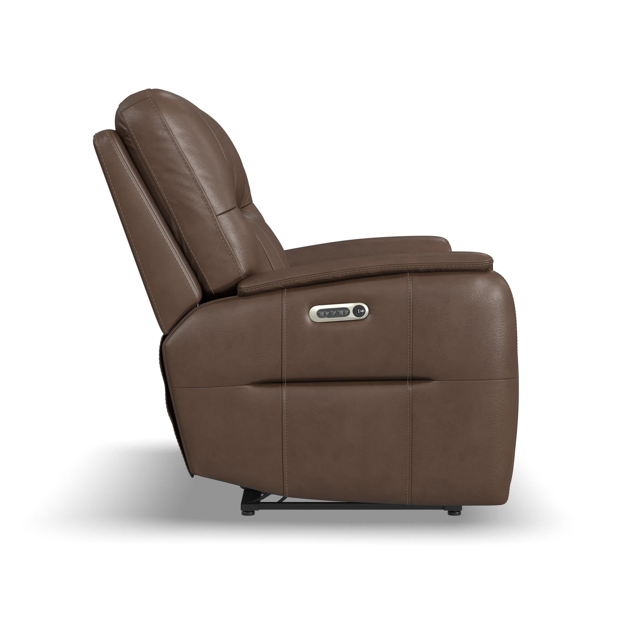 Wilson Café Leather Power Reclining Loveseat with Power Headrests