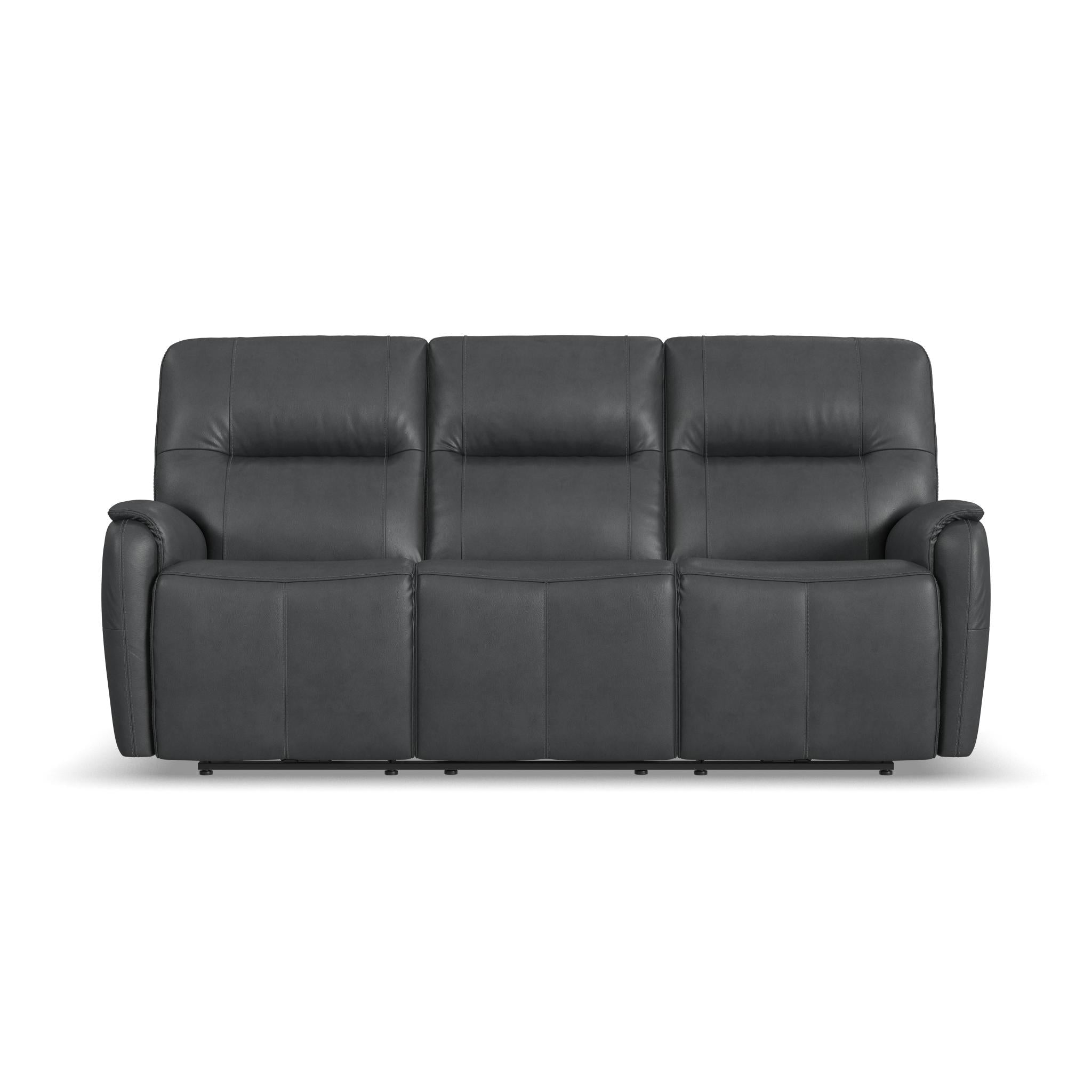 Wilson Thunder Leather Power Reclining Sofa with Power Headrests