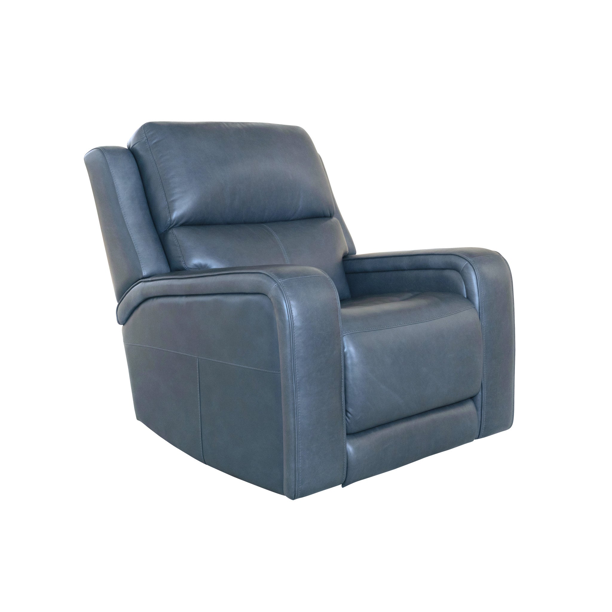 Oasis Storm Leather Power Recliner with Power Headrest, Lumbar, Heat & Massage