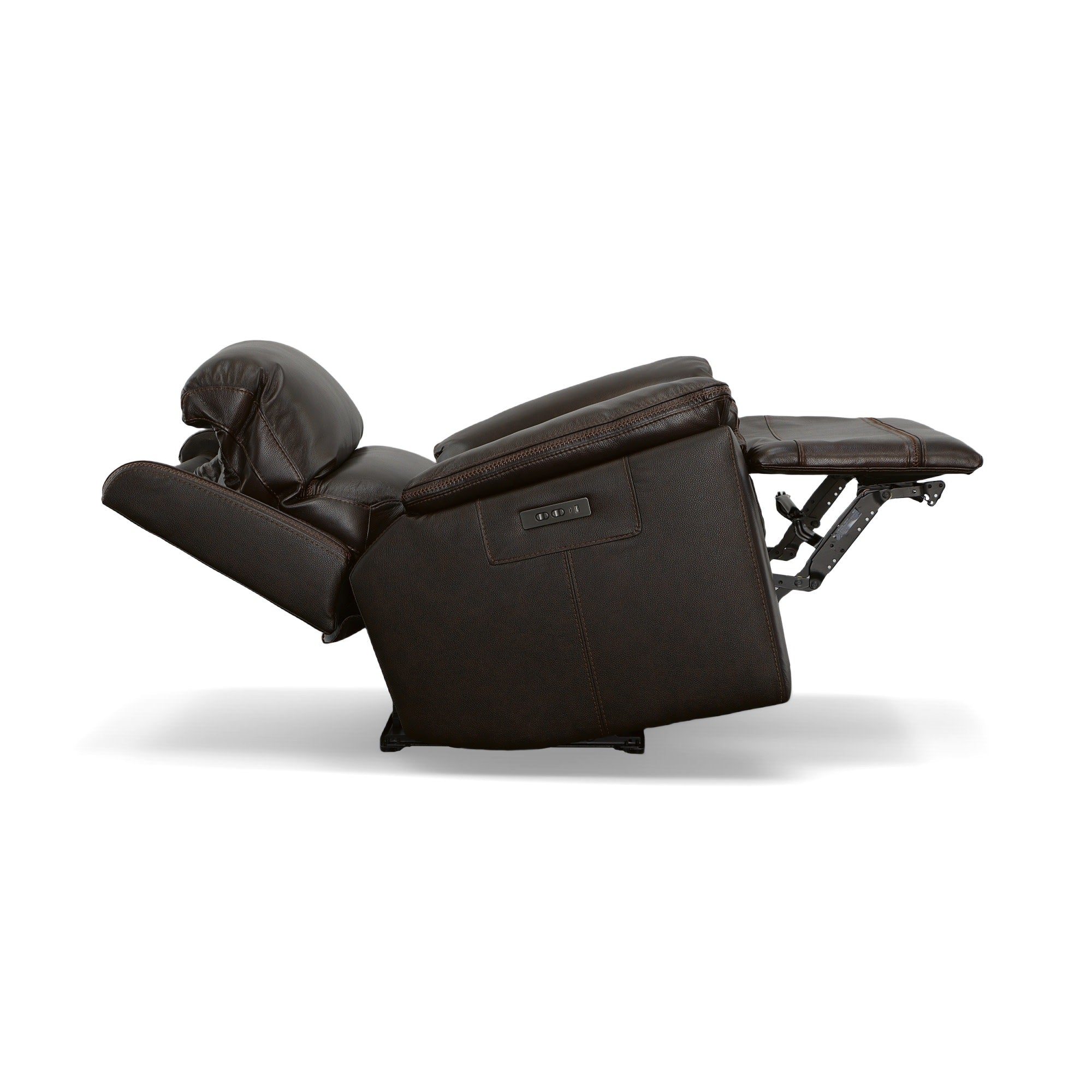 Jackson Dark Brown Leather Power Recliner with Power Headrest