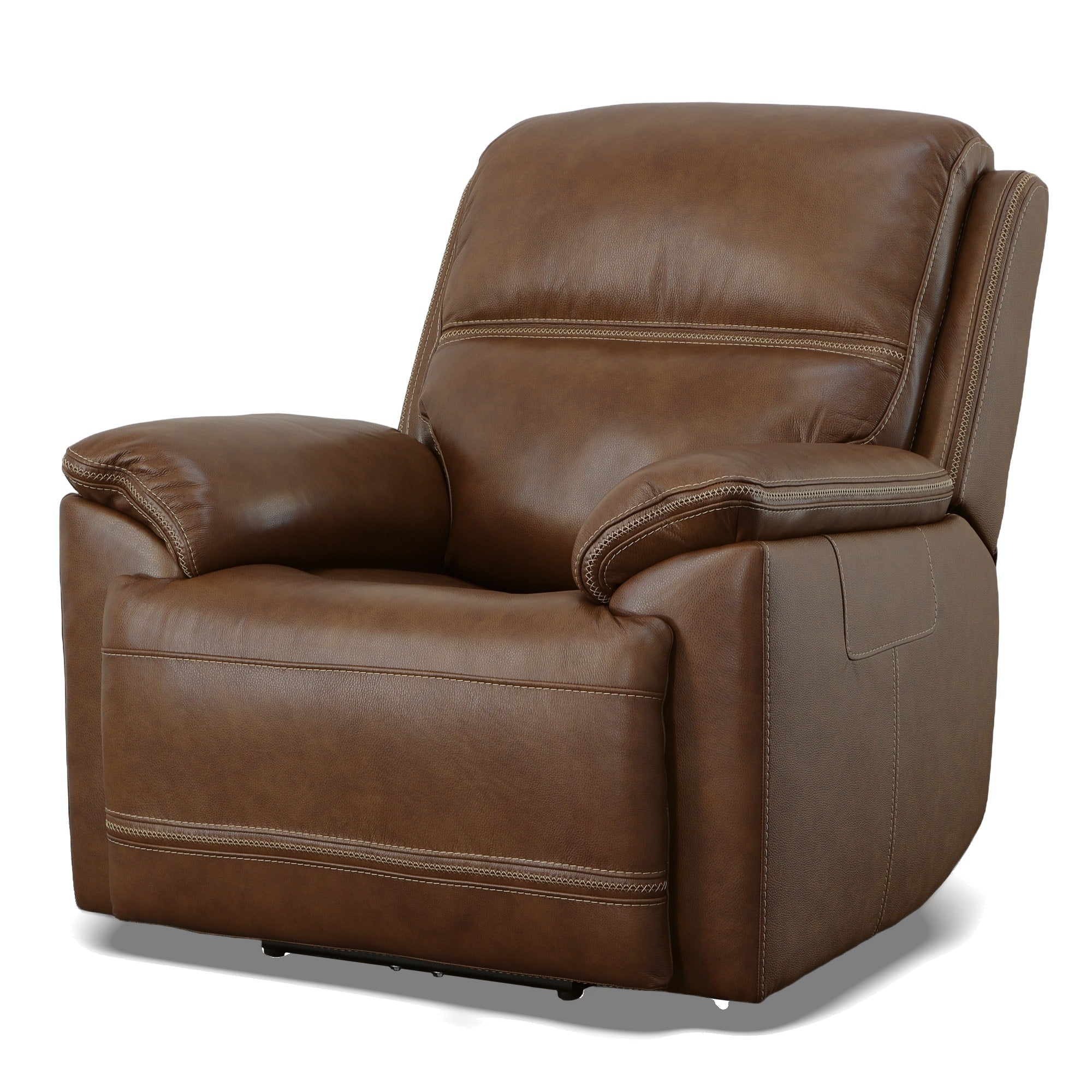 Jackson Whiskey Leather Power Recliner with Power Headrest