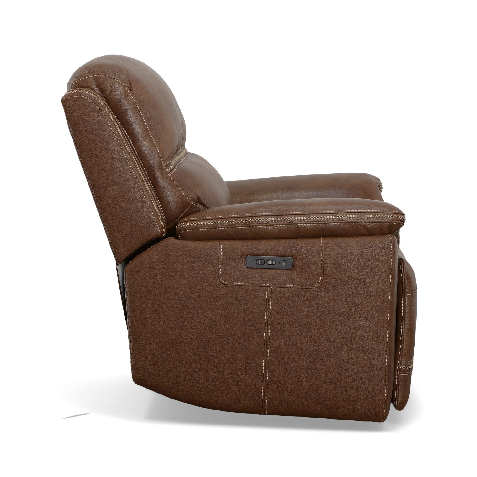 Jackson Whiskey Leather Power Recliner with Power Headrest