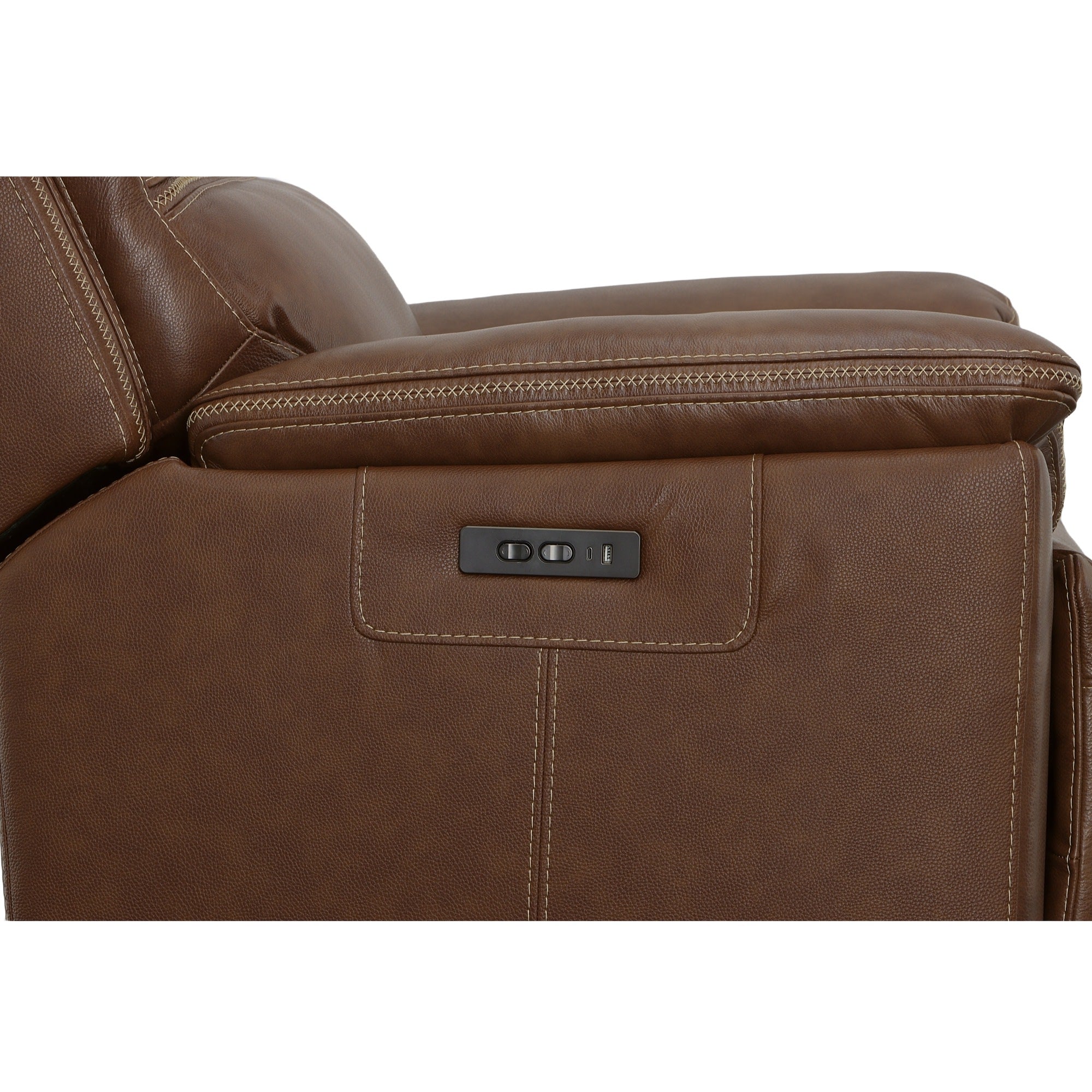 Jackson Whiskey Leather Power Recliner with Power Headrest