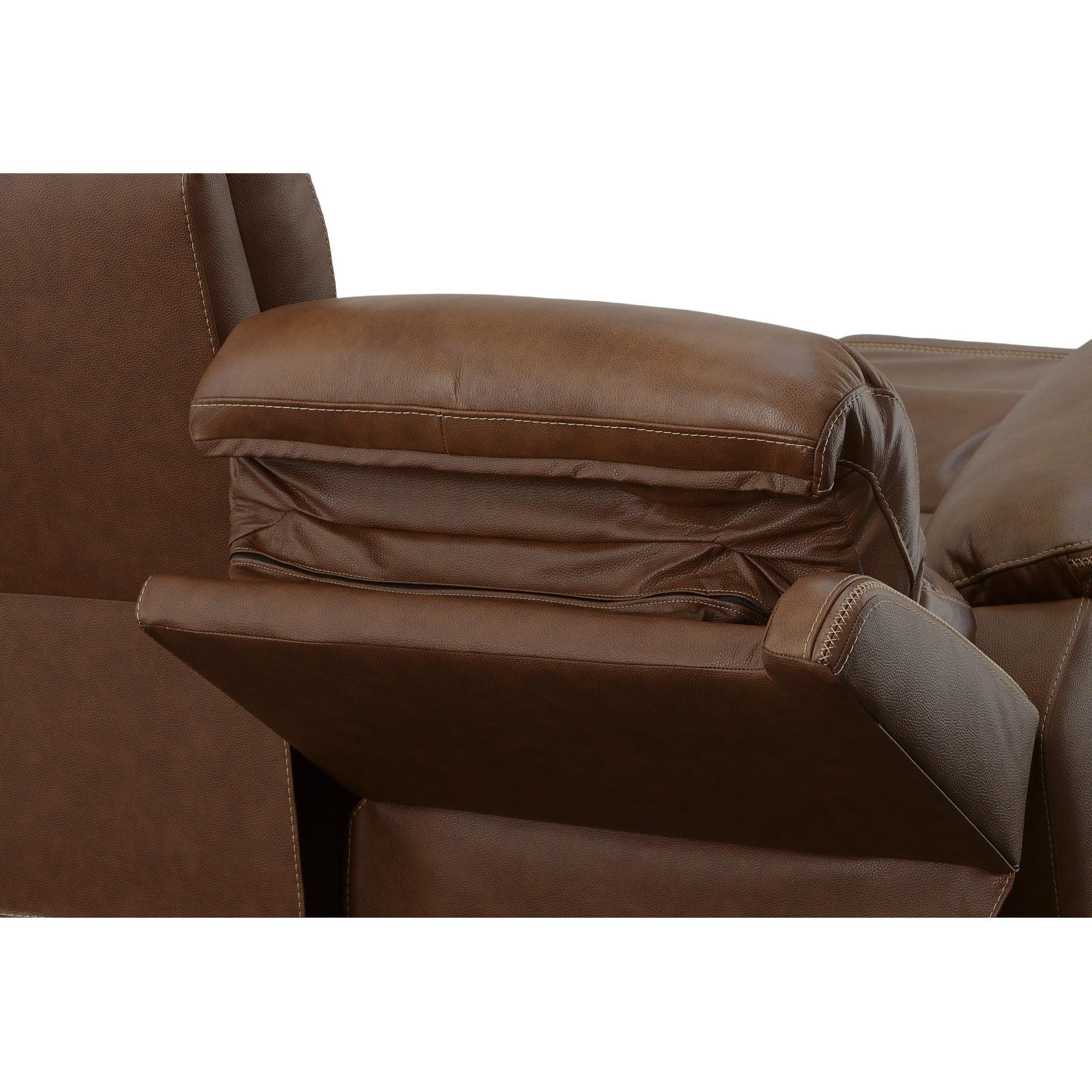 Jackson Whiskey Leather Power Reclining Loveseat with Power Headrests