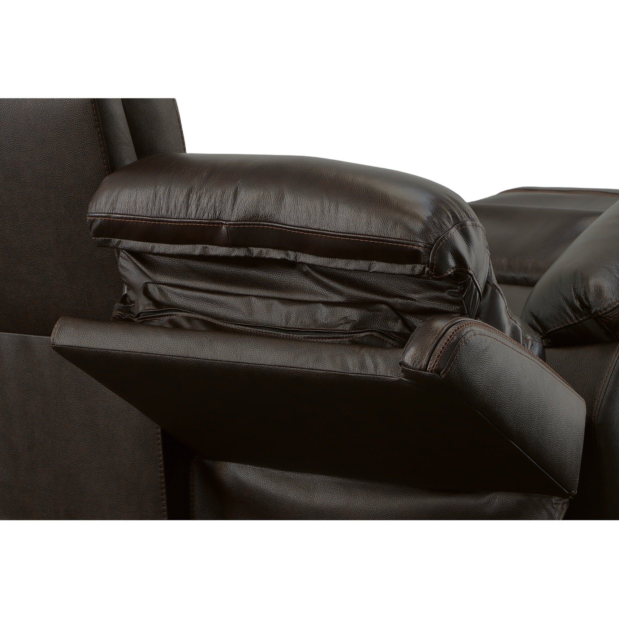 Jackson Dark Brown Leather Power Reclining Sofa with Power Headrests