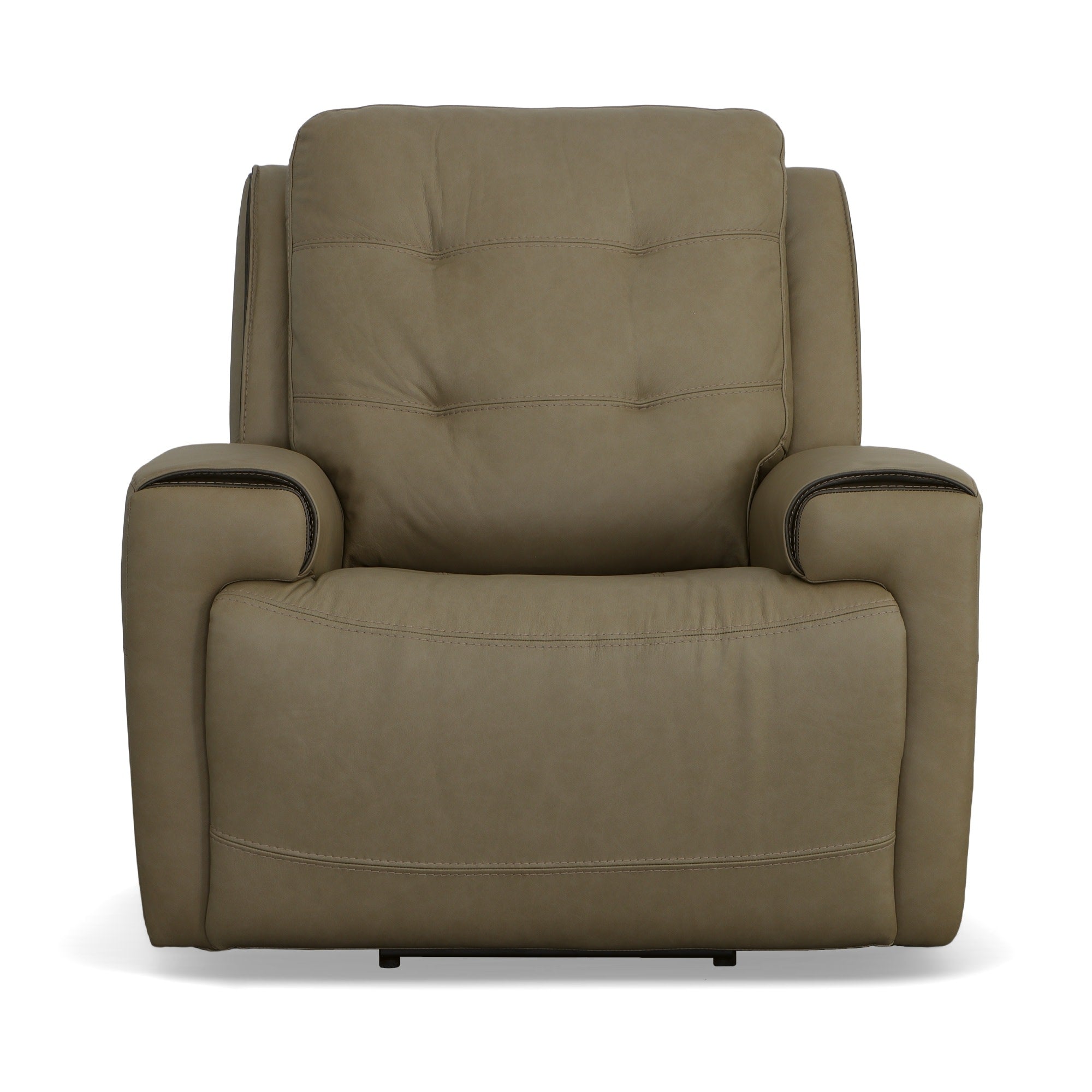 Iris Khaki Leather Power Recliner with Power Headrest