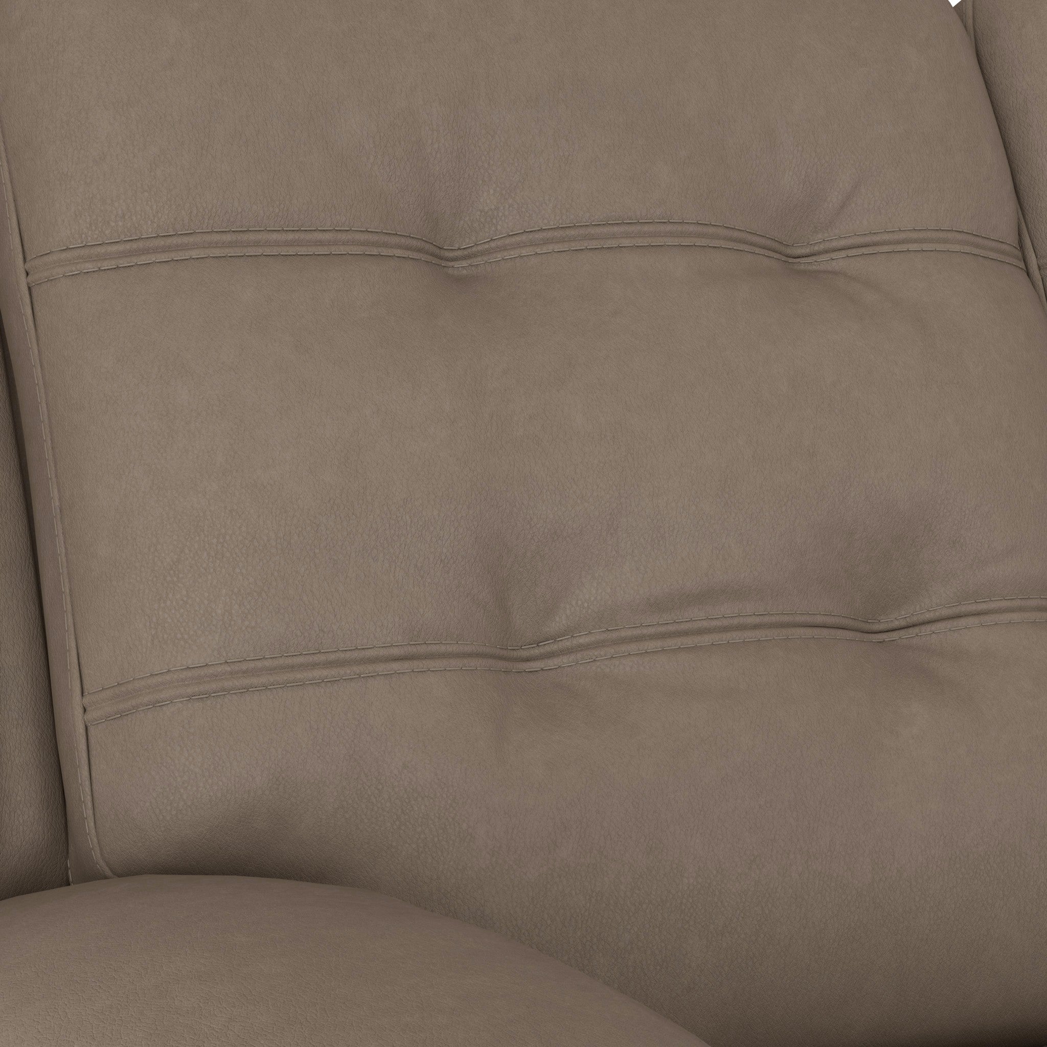 Iris Khaki Leather Power Reclining Sofa with Power Headrests