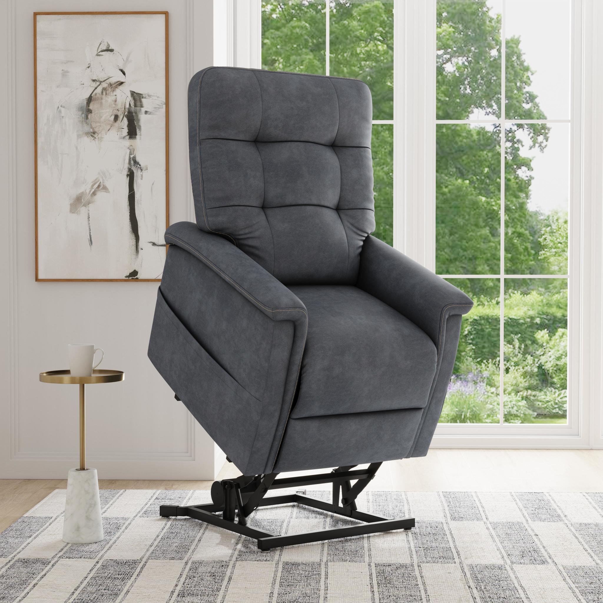 Diana Slate Fabric Power Lift Recliner