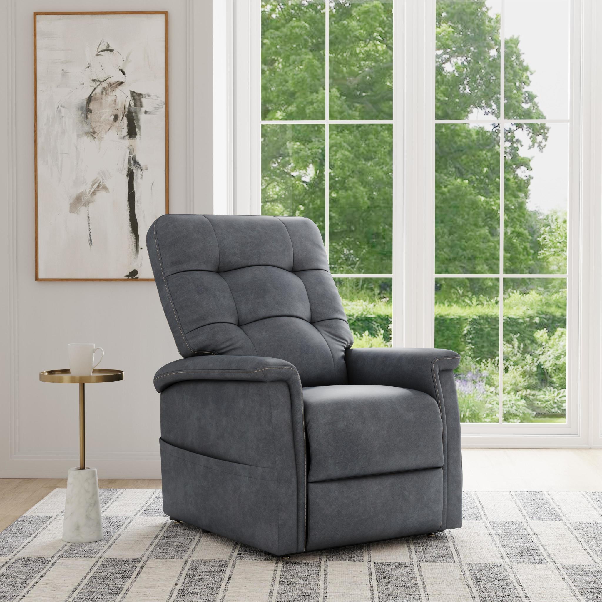 Diana Slate Fabric Power Lift Recliner