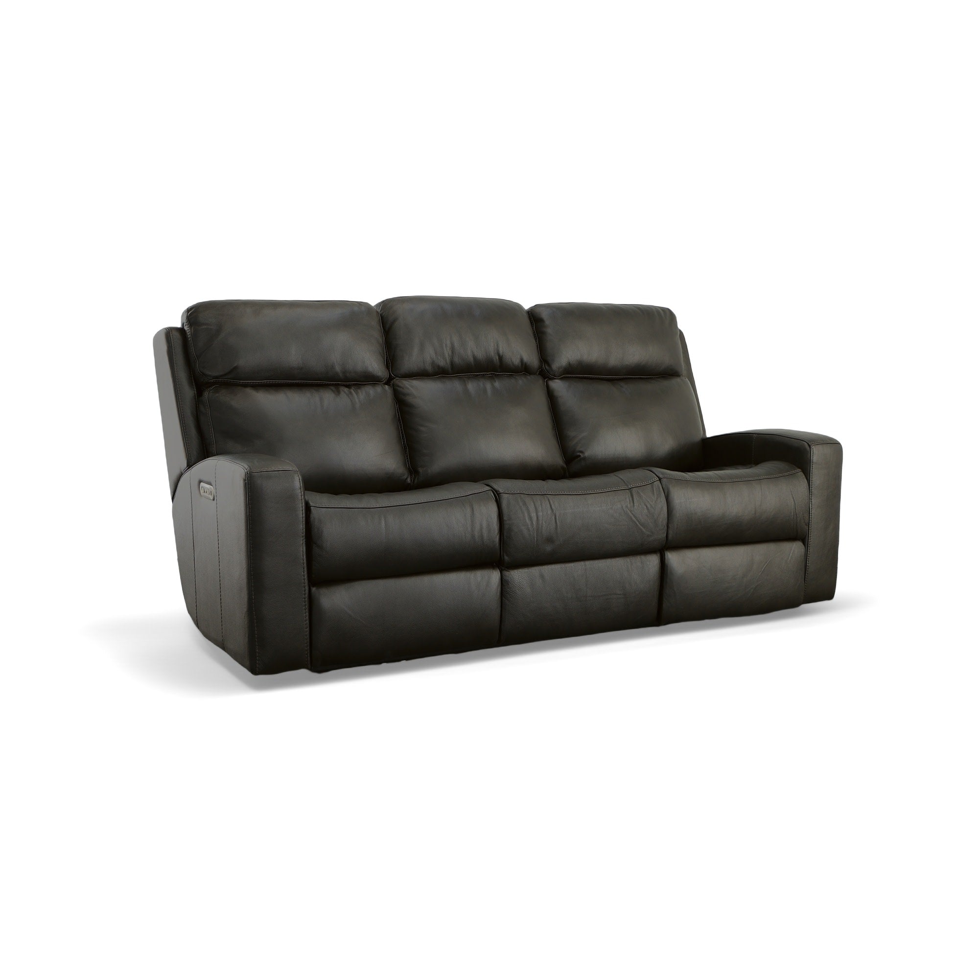 Cody Shadow Leather Power Reclining Sofa with Power Headrests