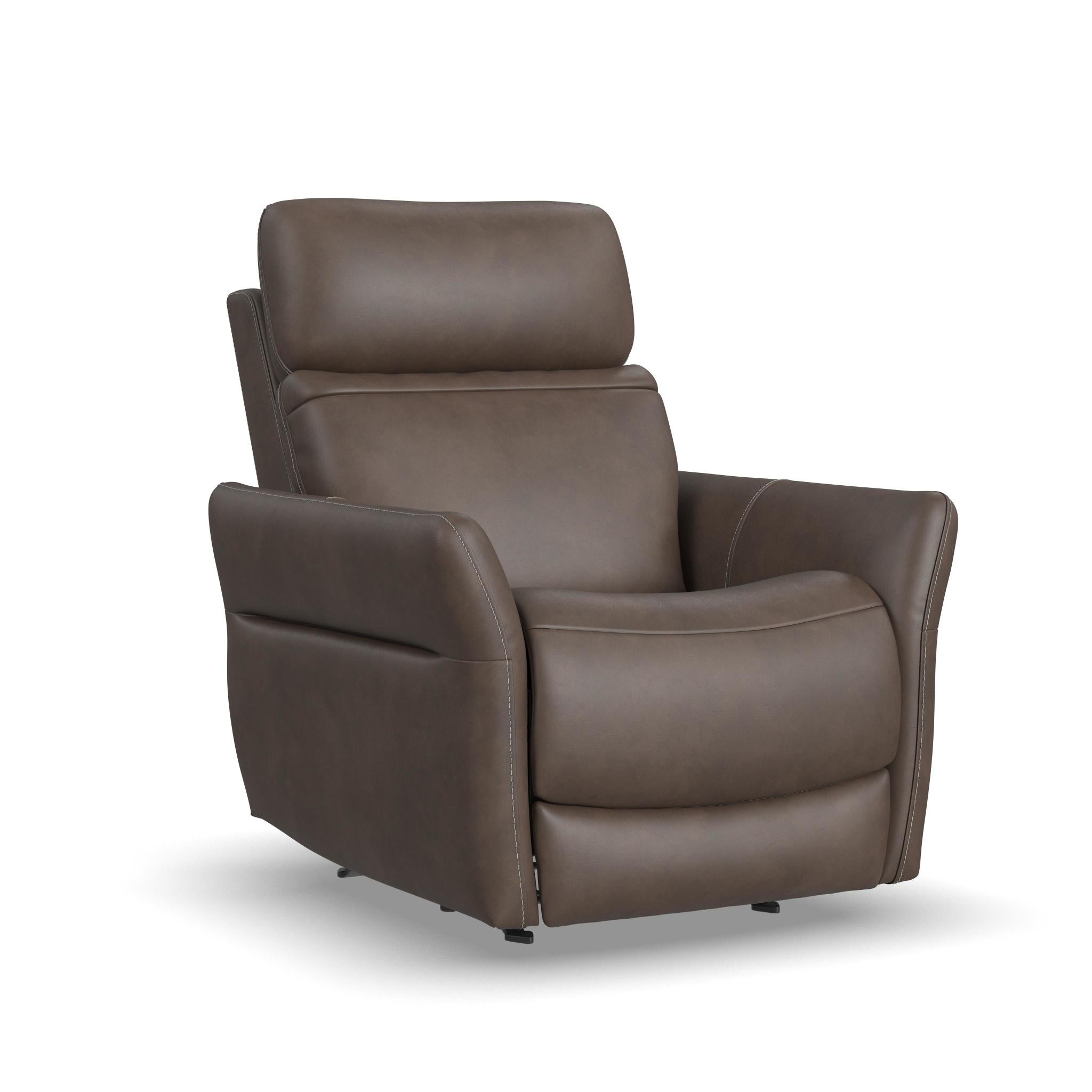 Artemis Cappuccino Fabric Power Rocking Recliner with Power Headrest, Lumbar, Heat & Massage