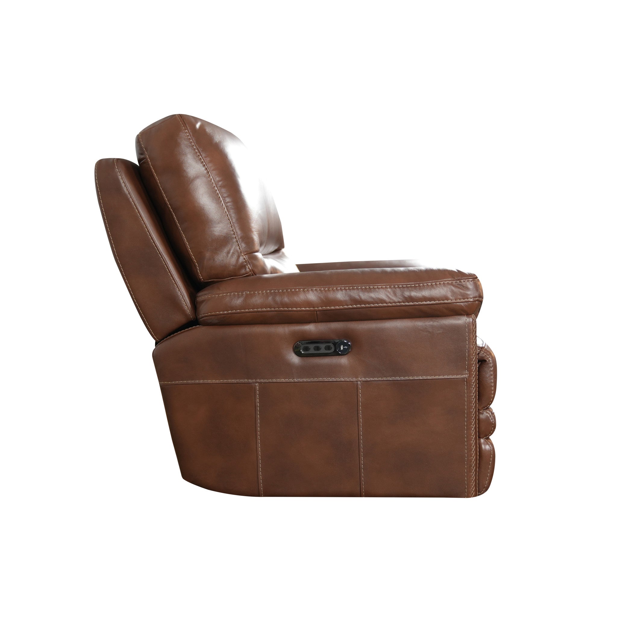 David Giotto Leather Power Gliding Recliner with Power Headrest & Lumbar