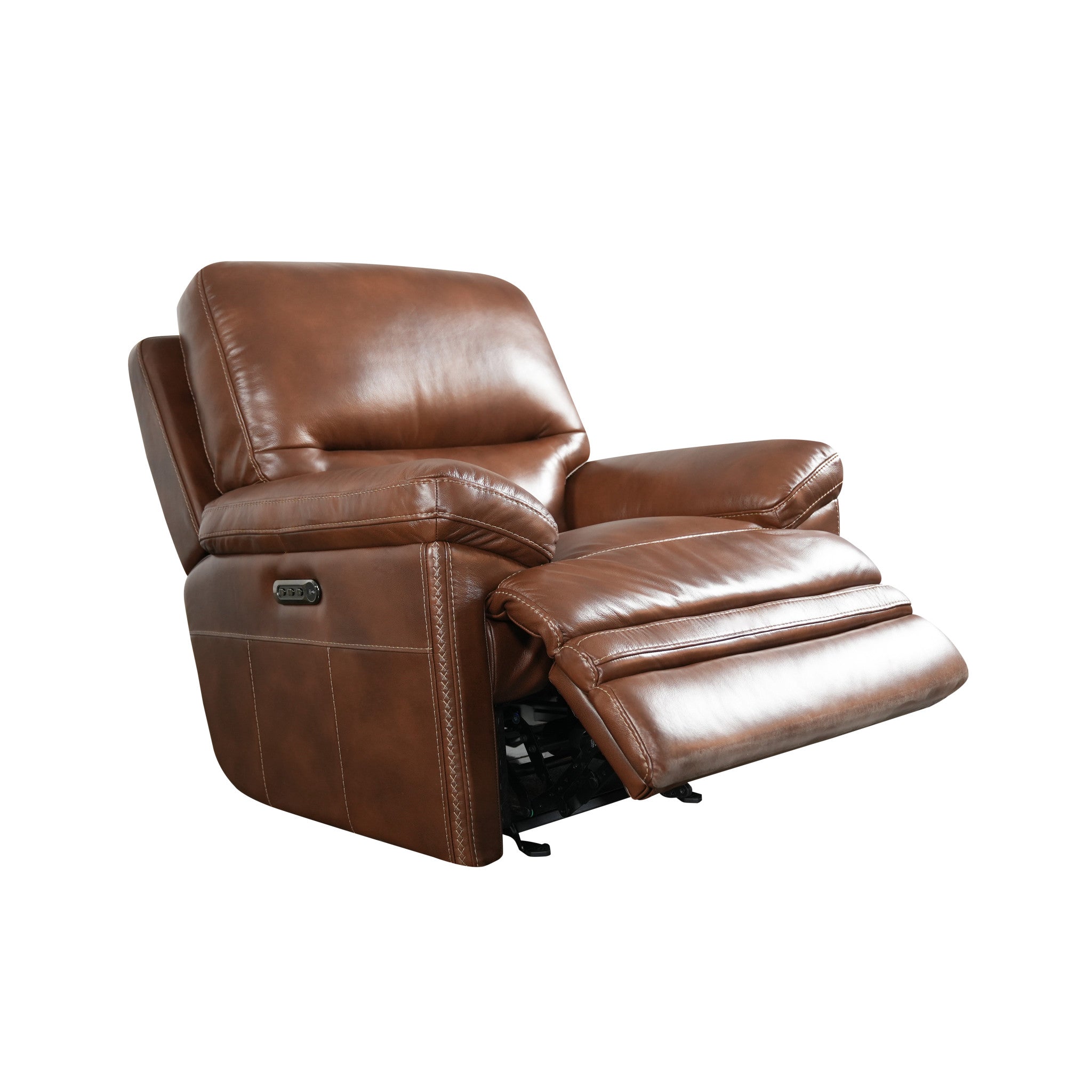 David Giotto Leather Power Gliding Recliner with Power Headrest & Lumbar