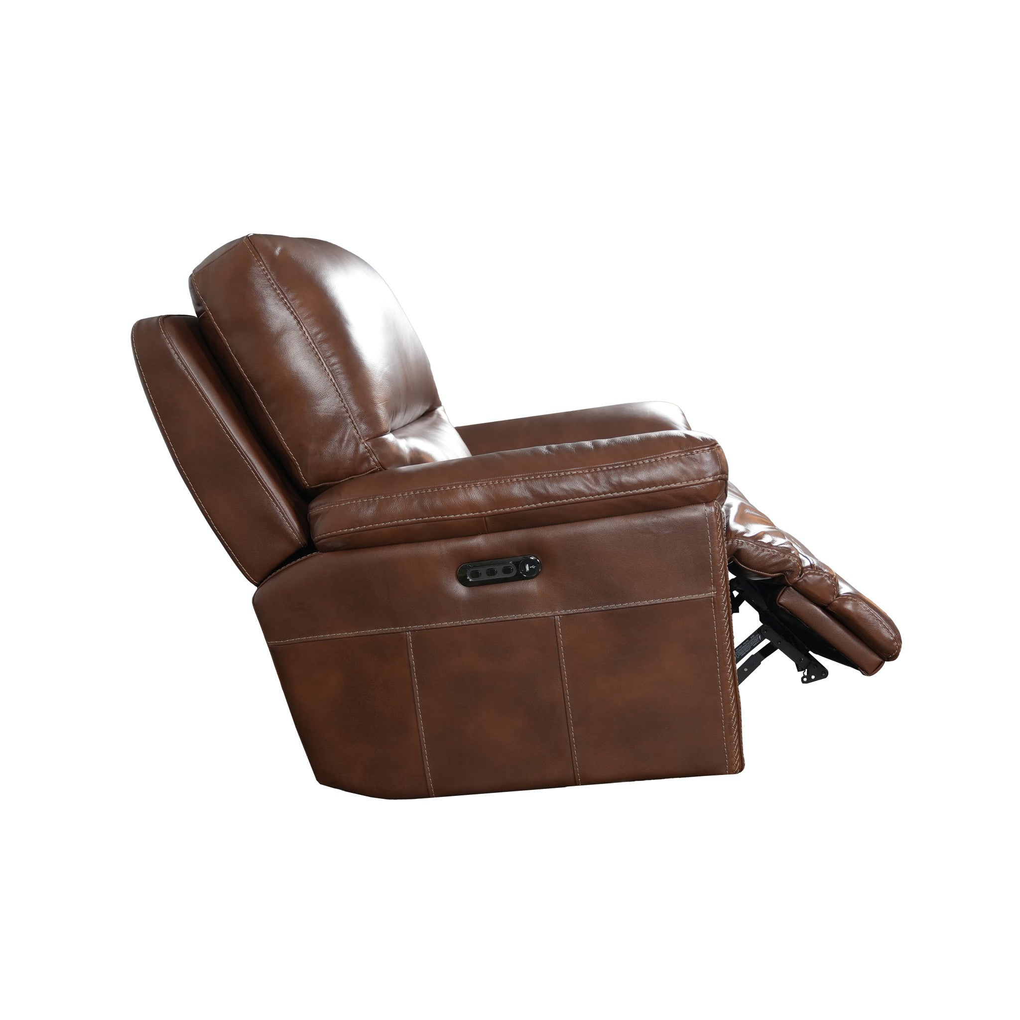 David Giotto Leather Power Gliding Recliner with Power Headrest & Lumbar