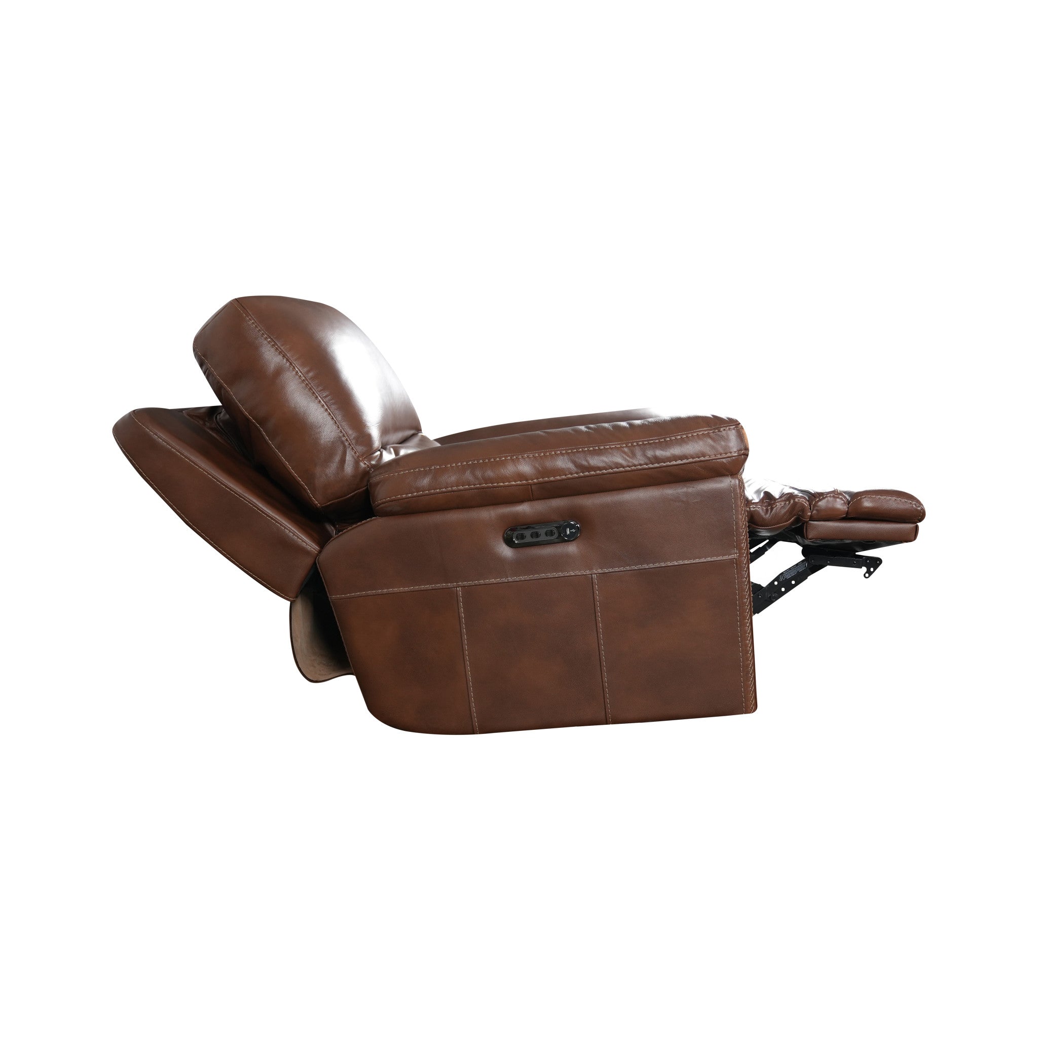 David Giotto Leather Power Gliding Recliner with Power Headrest & Lumbar