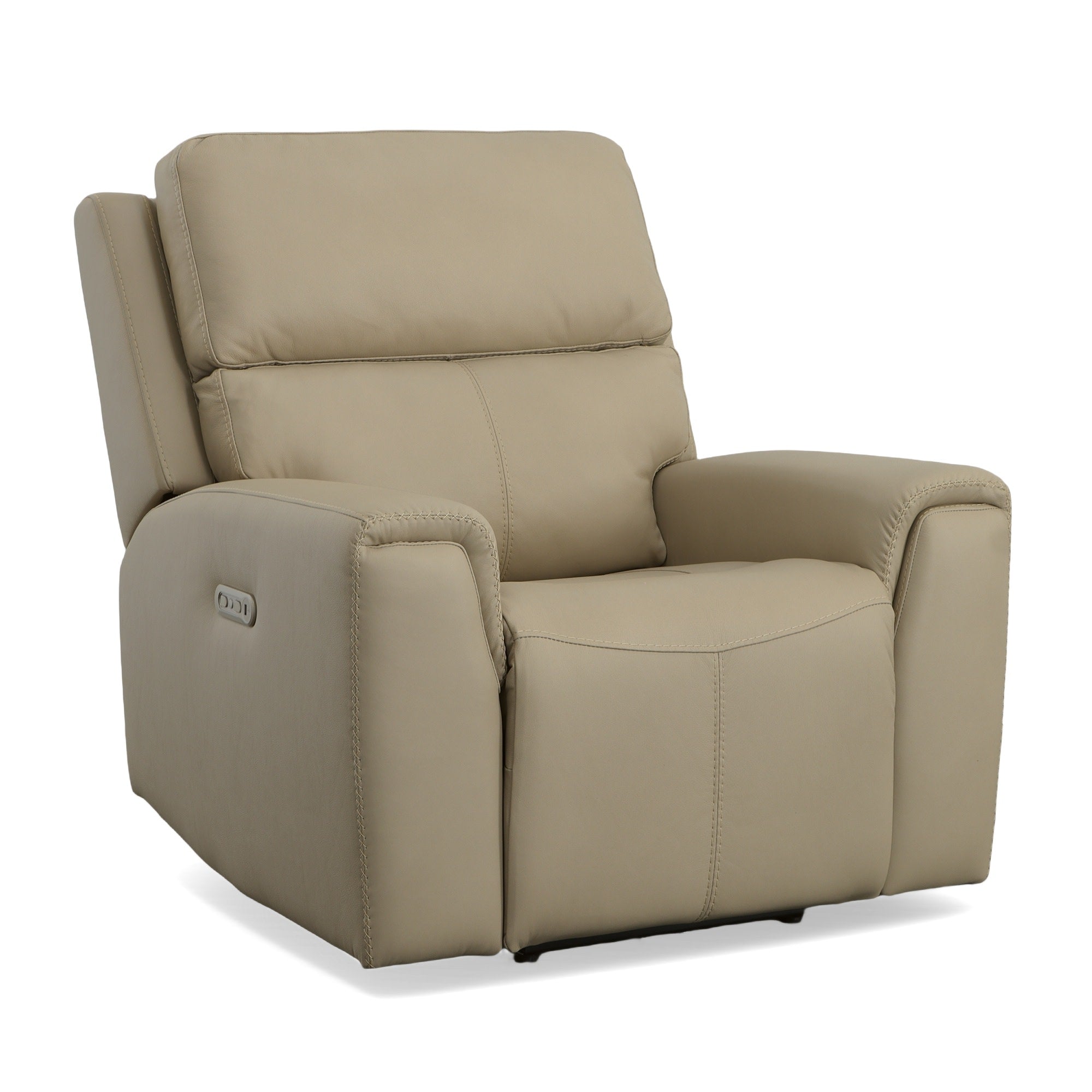 Jarvis Parchment Leather Power Recliner with Power Headrest