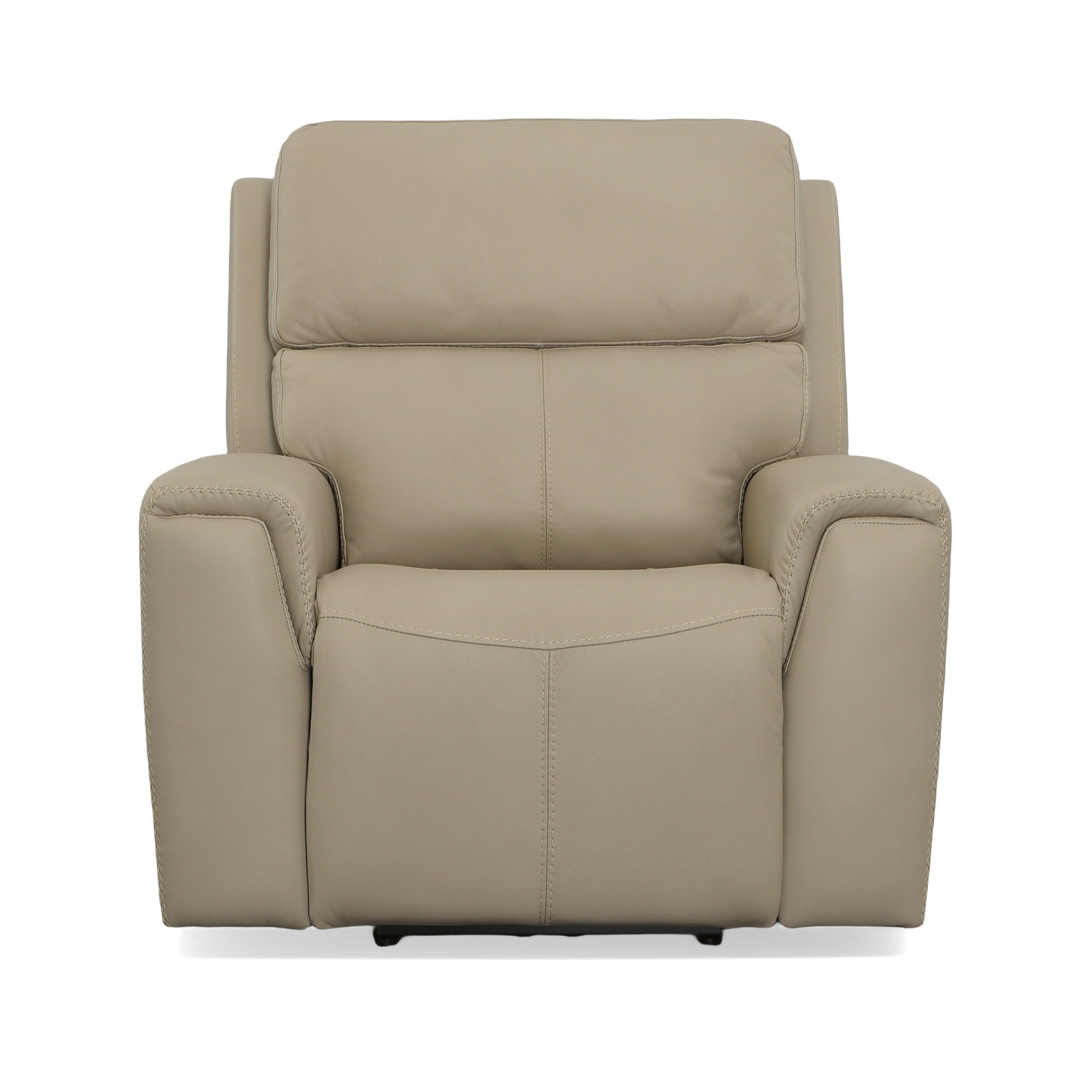 Jarvis Parchment Leather Power Recliner with Power Headrest