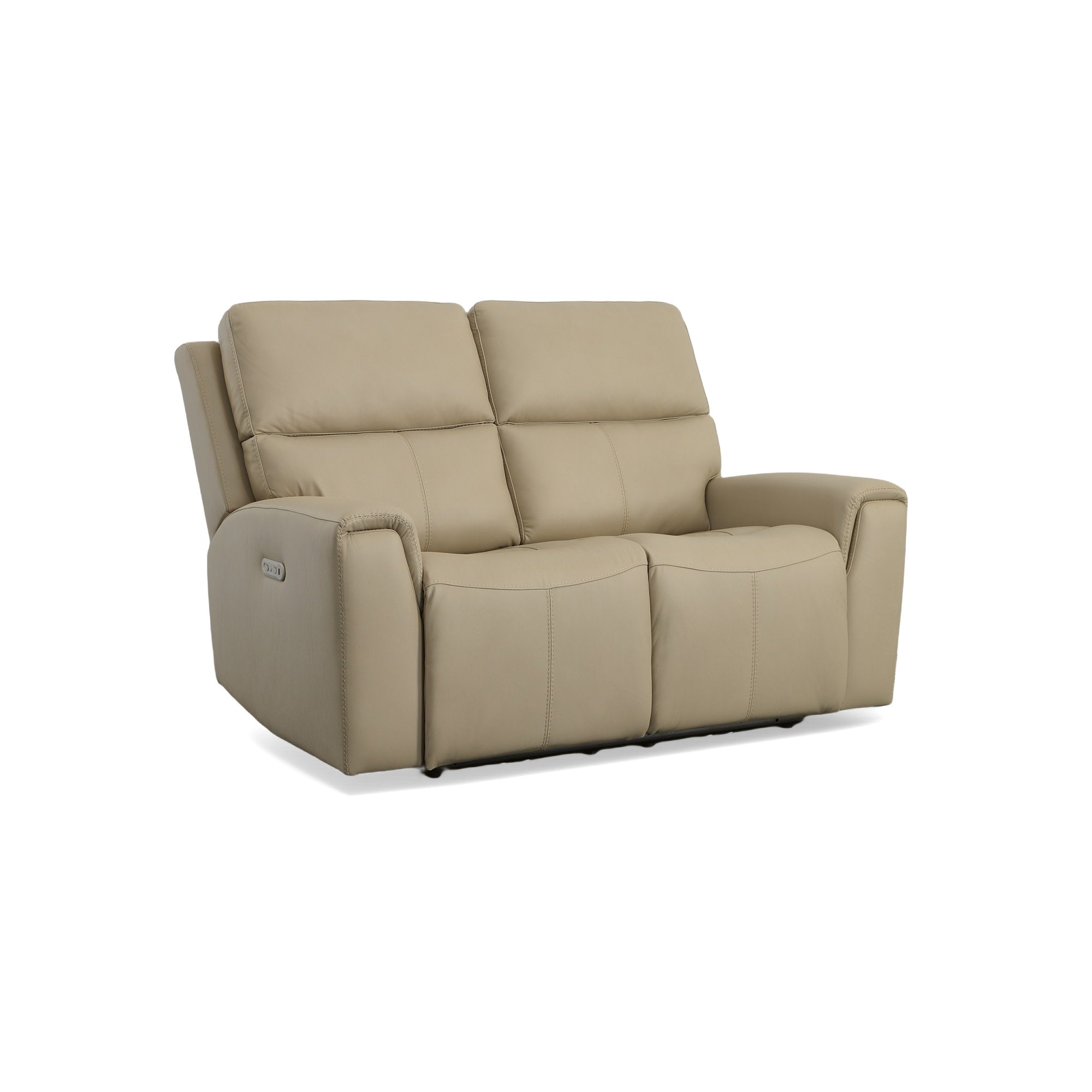 Jarvis Parchment Leather Power Reclining Loveseat with Power Headrests