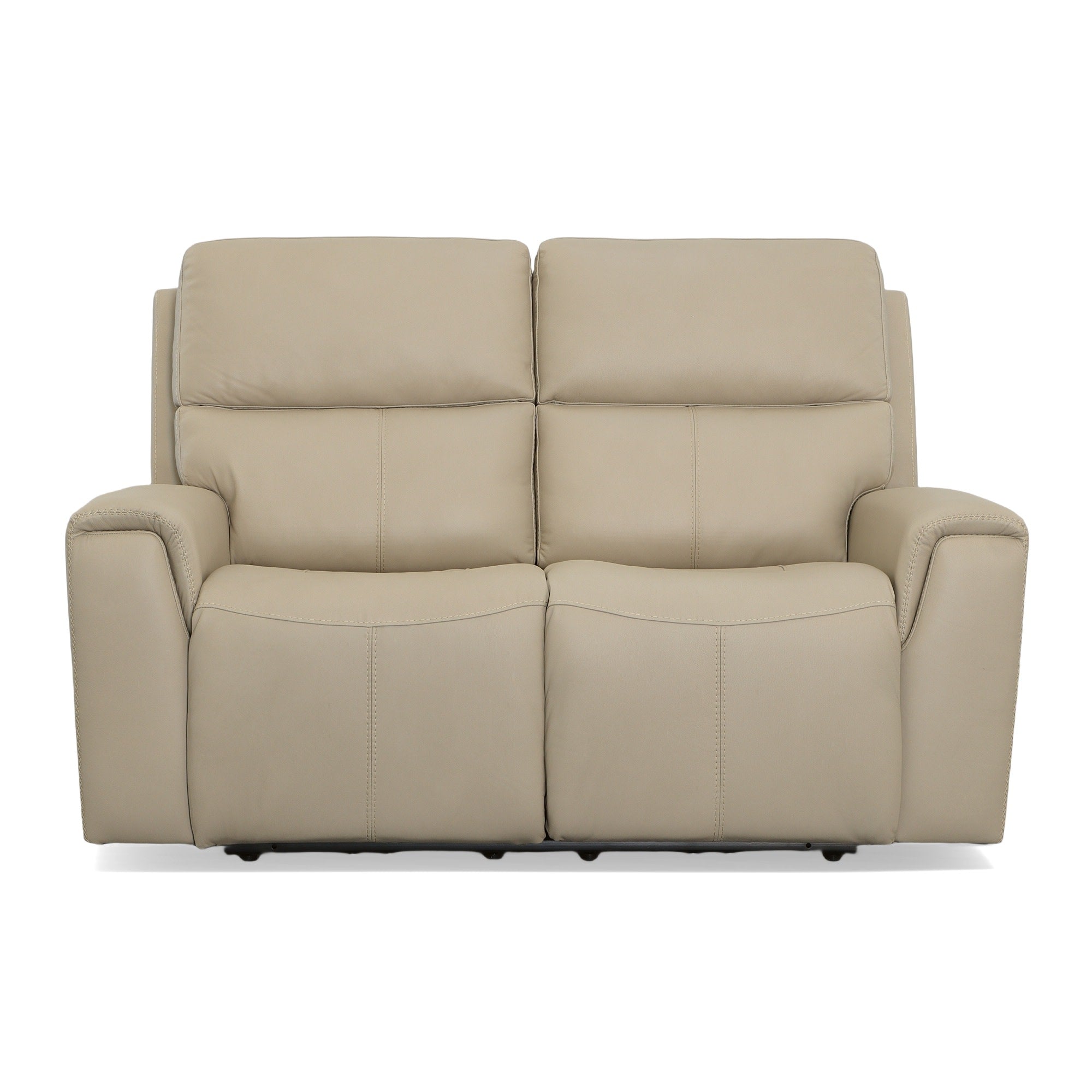 Jarvis Parchment Leather Power Reclining Loveseat with Power Headrests