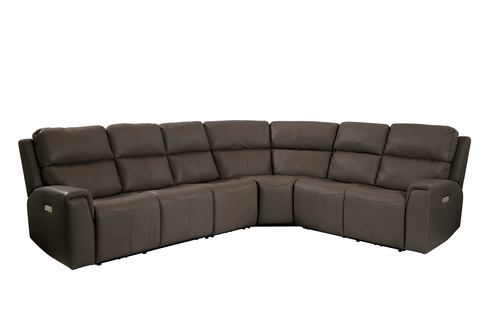 Jarvis Leather Power Reclining Sectional with Power Headrest