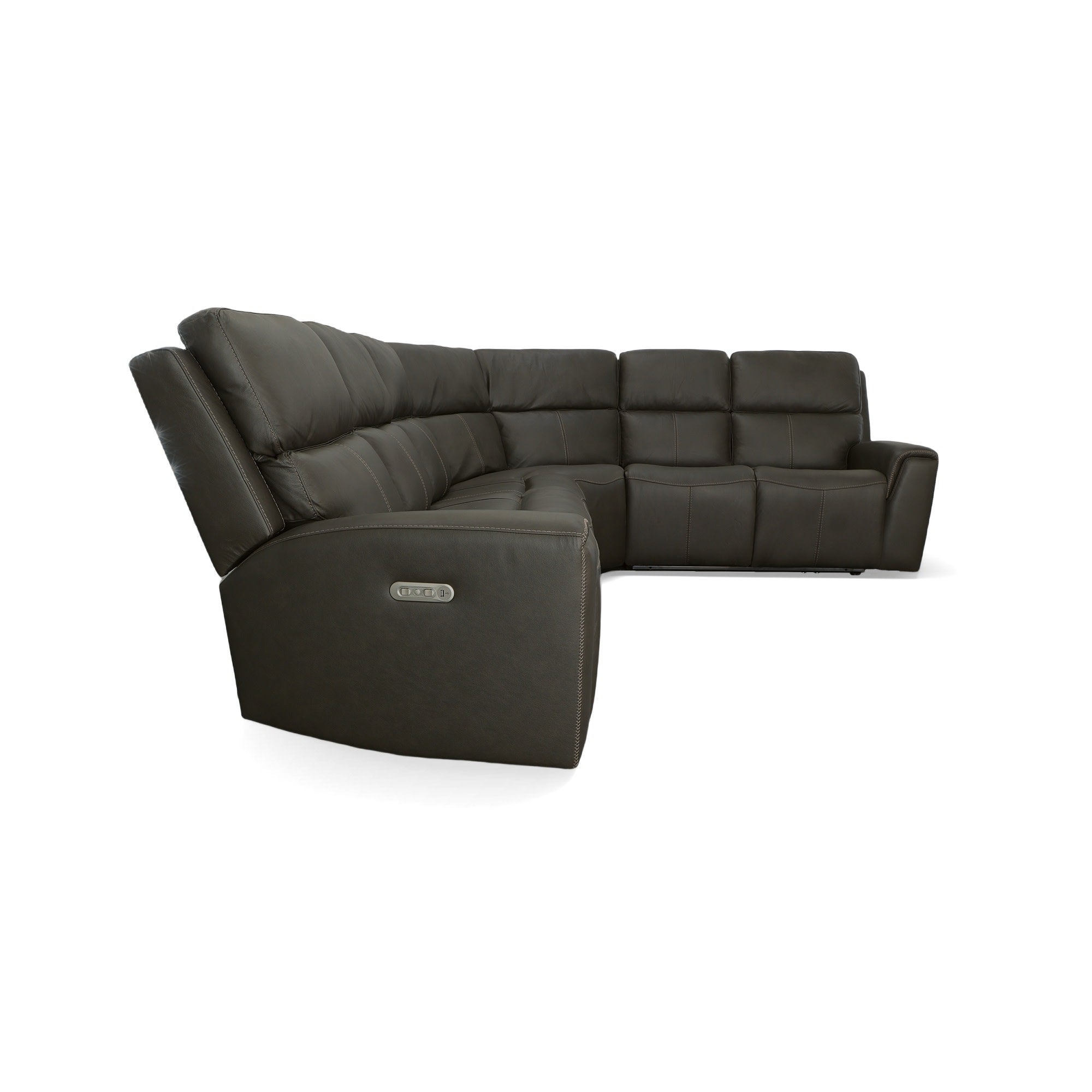 Jarvis Leather Power Reclining Sectional with Power Headrest