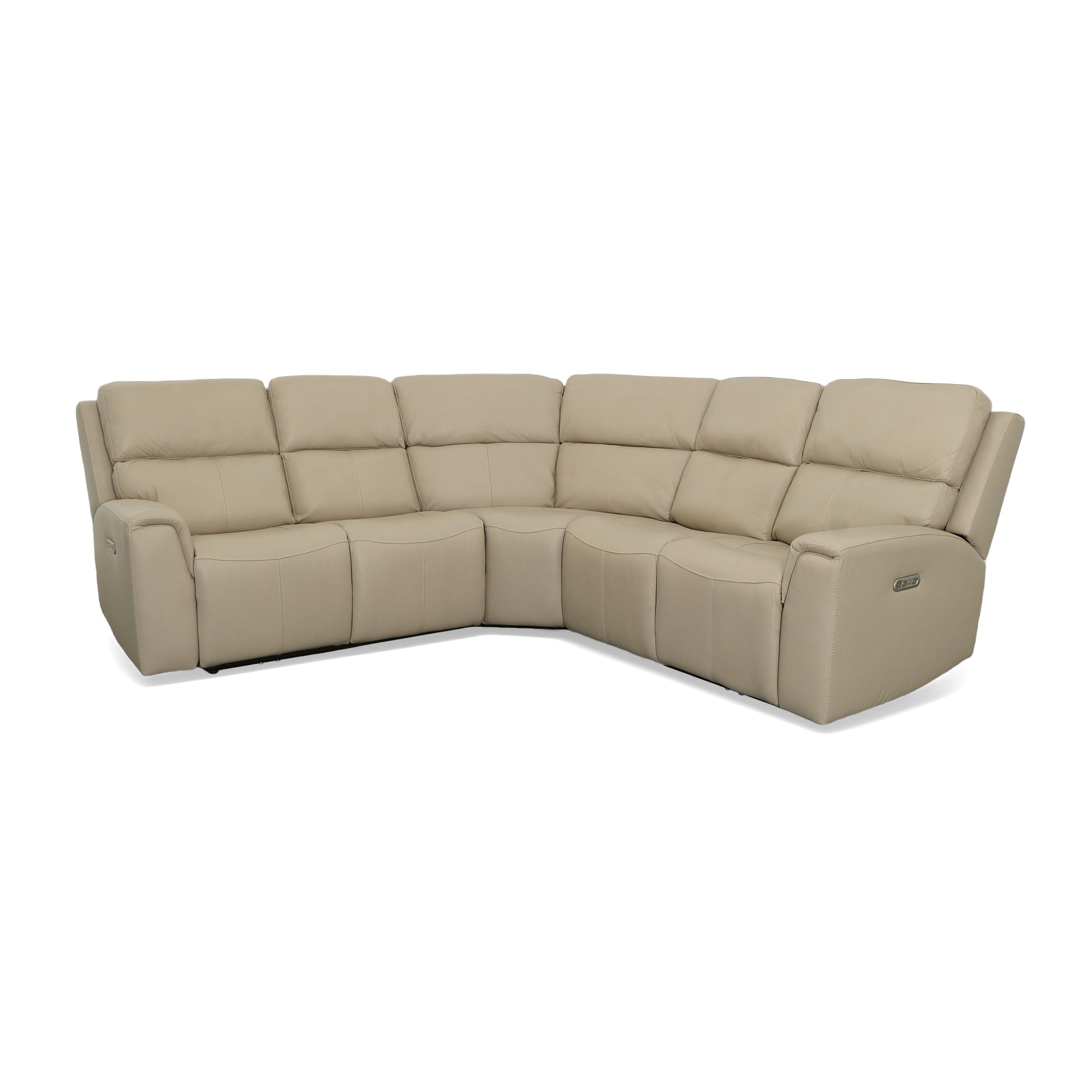 Jarvis Leather Power Reclining Sectional with Power Headrest