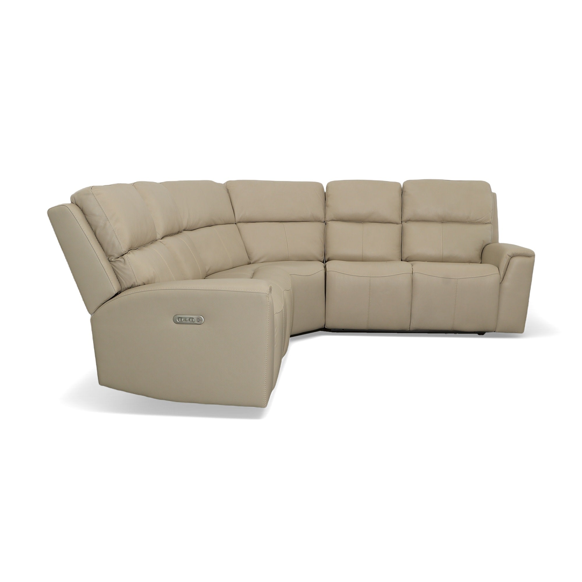 Jarvis Leather Power Reclining Sectional with Power Headrest