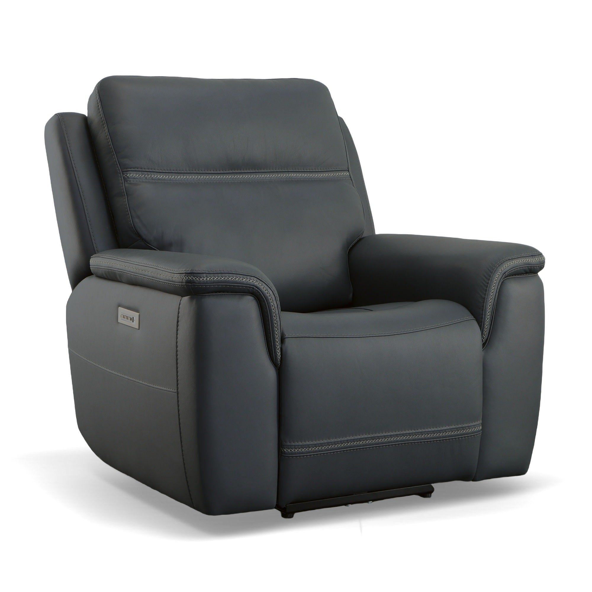 Sawyer Marine Leather Power Recliner with Power Headrest & Lumbar