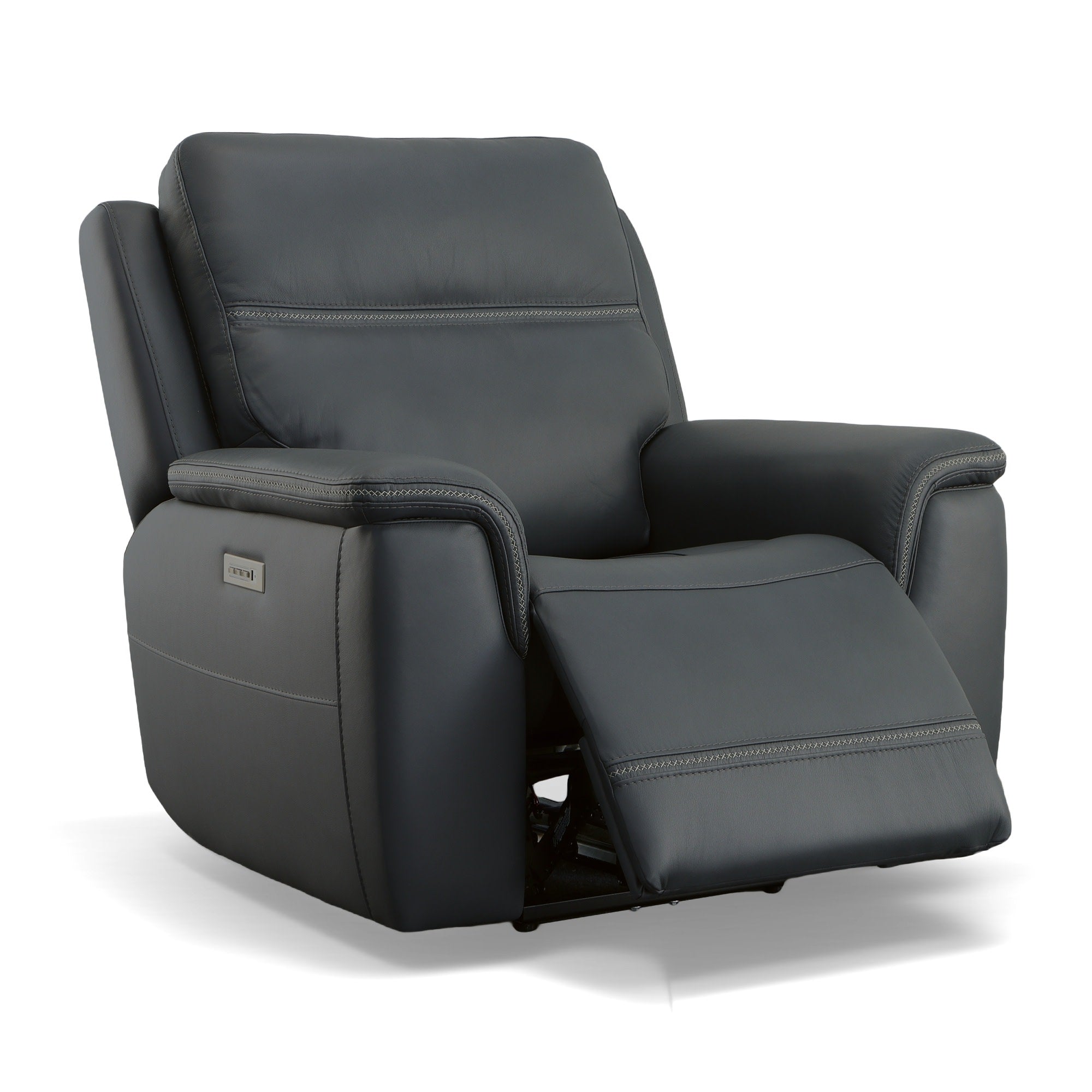 Sawyer Marine Leather Power Recliner with Power Headrest & Lumbar