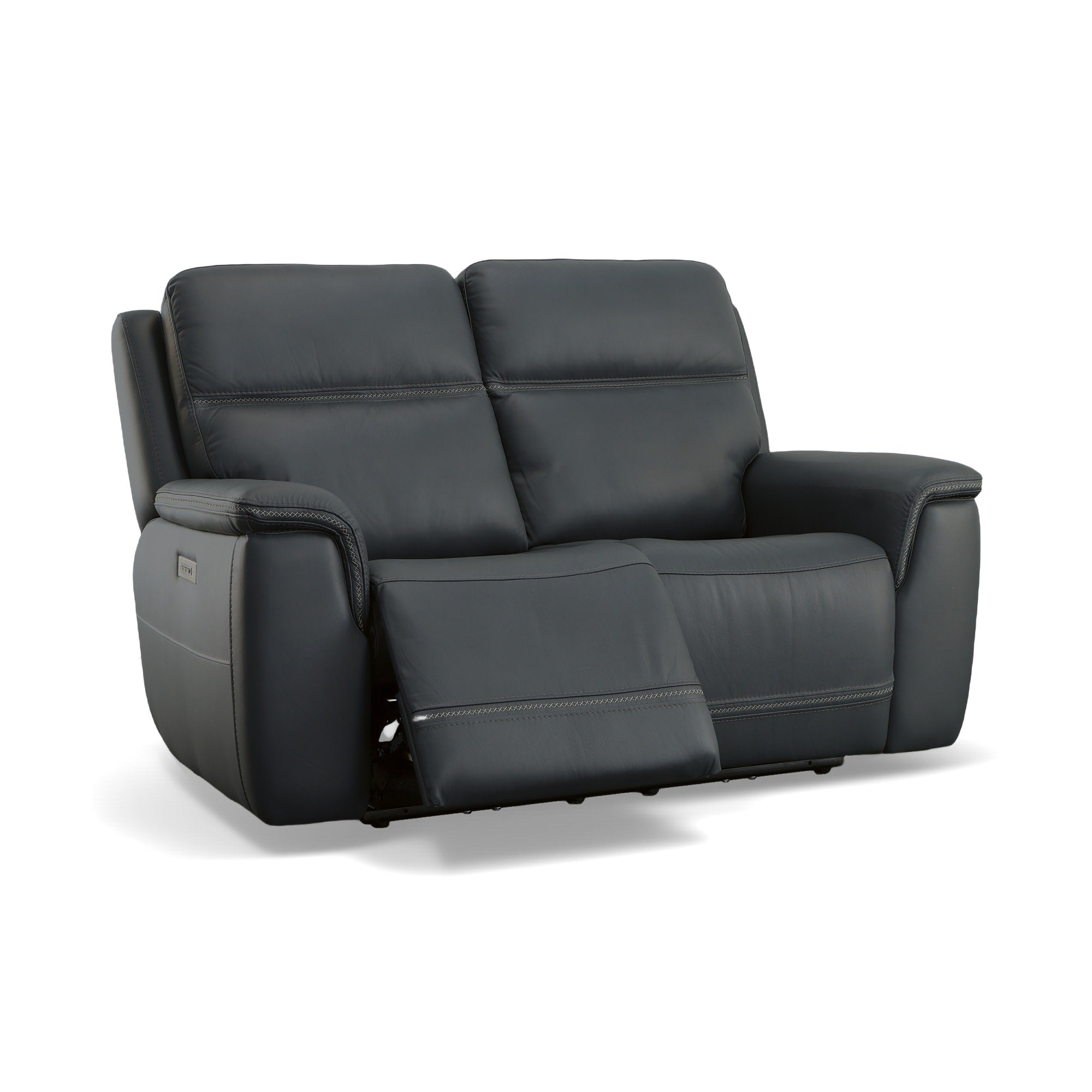 Sawyer Marine Leather Power Reclining Loveseat w/ Pwr Headrests, Lumbar