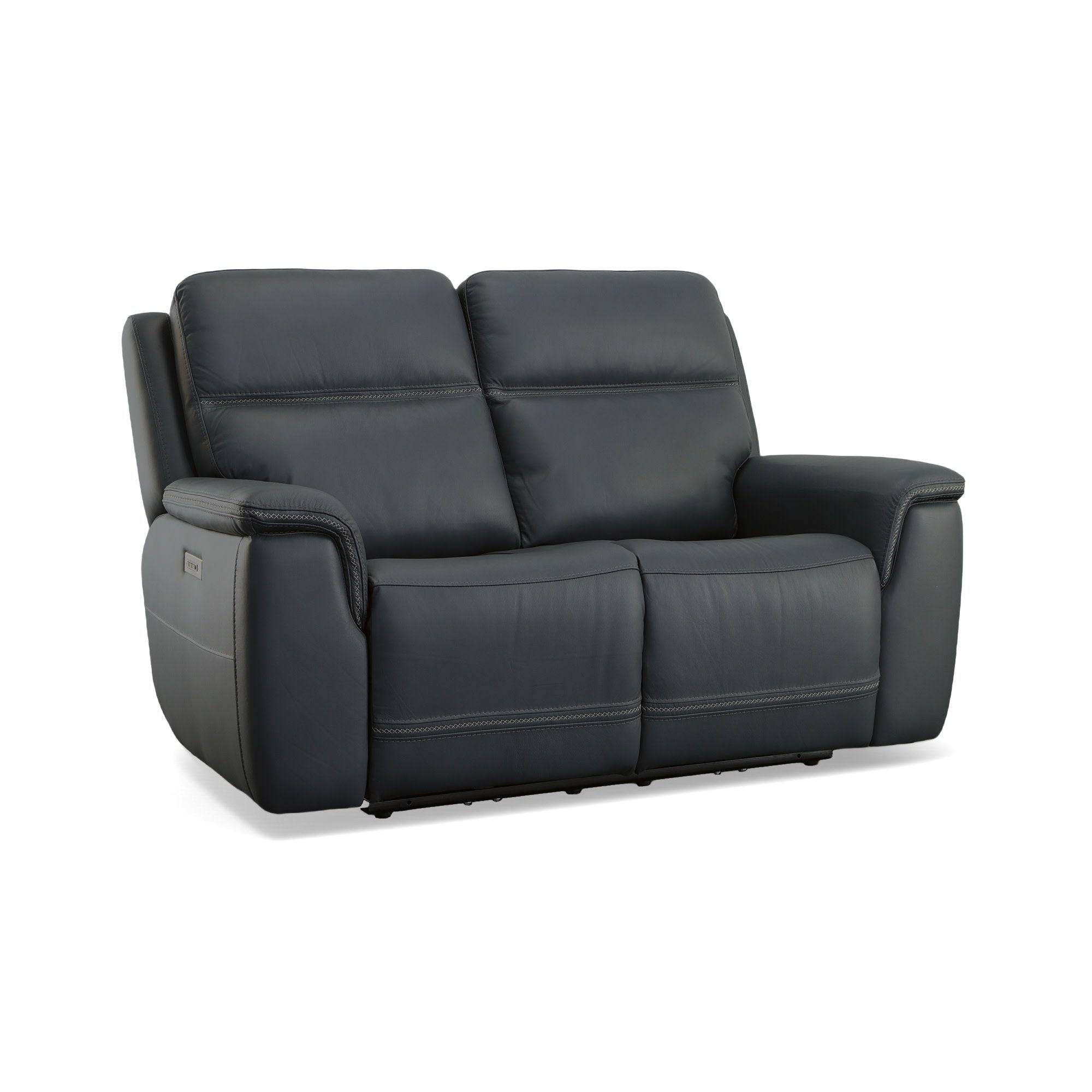 Sawyer Marine Leather Power Reclining Loveseat w/ Pwr Headrests, Lumbar