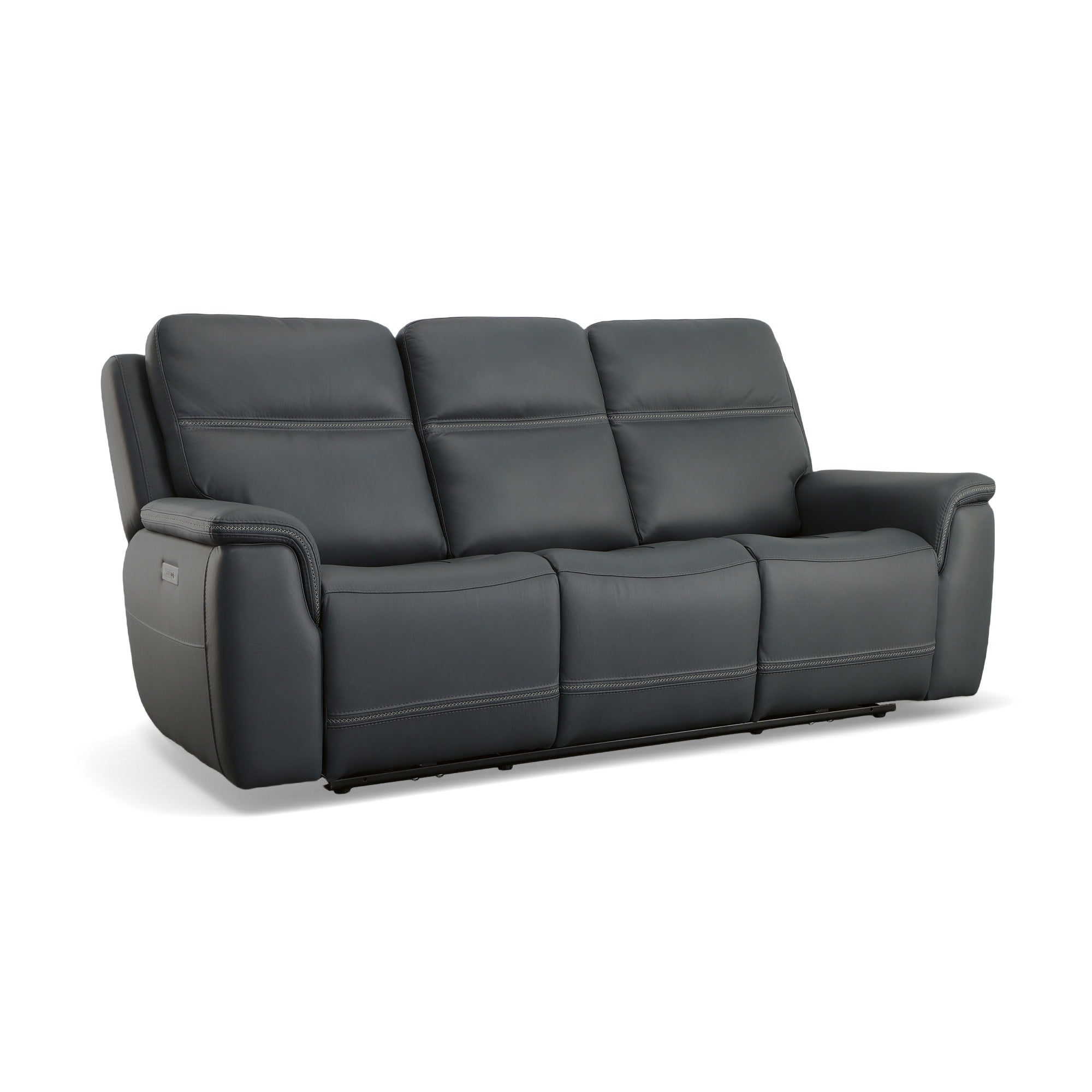 Sawyer Marine Leather Power Reclining Sofa with Power Headrests & Lumbar