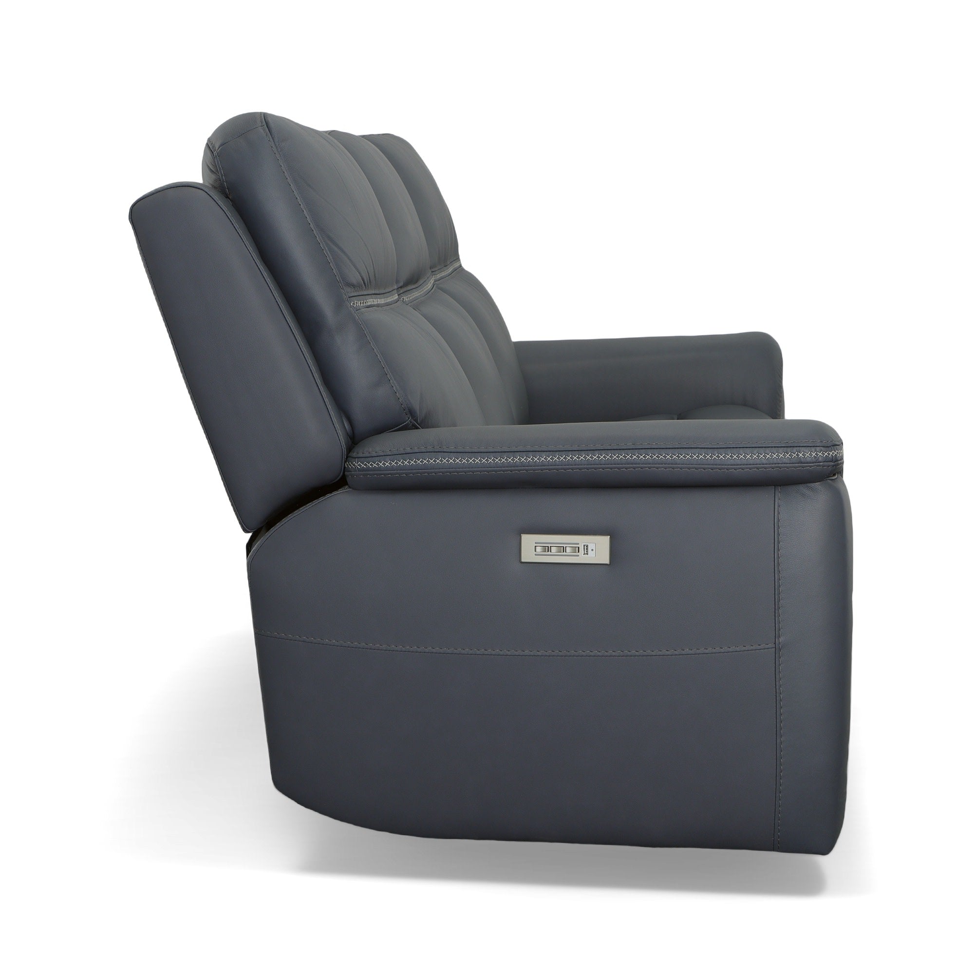 Sawyer Marine Leather Power Reclining Sofa with Power Headrests & Lumbar