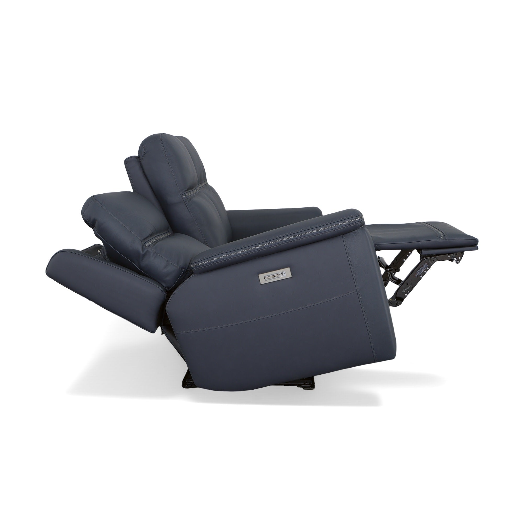 Sawyer Marine Leather Power Reclining Sofa with Power Headrests & Lumbar