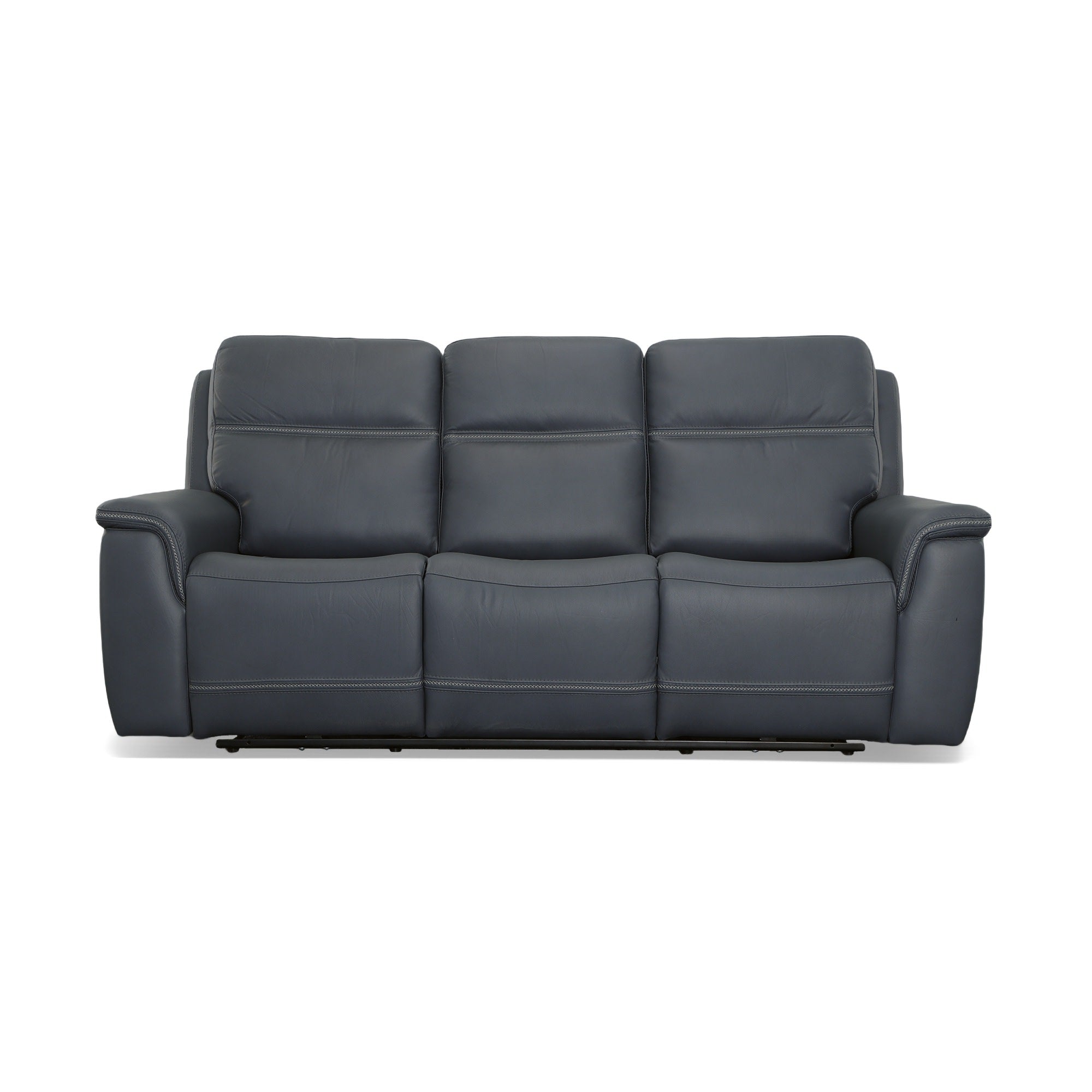 Sawyer Marine Leather Power Reclining Sofa with Power Headrests & Lumbar