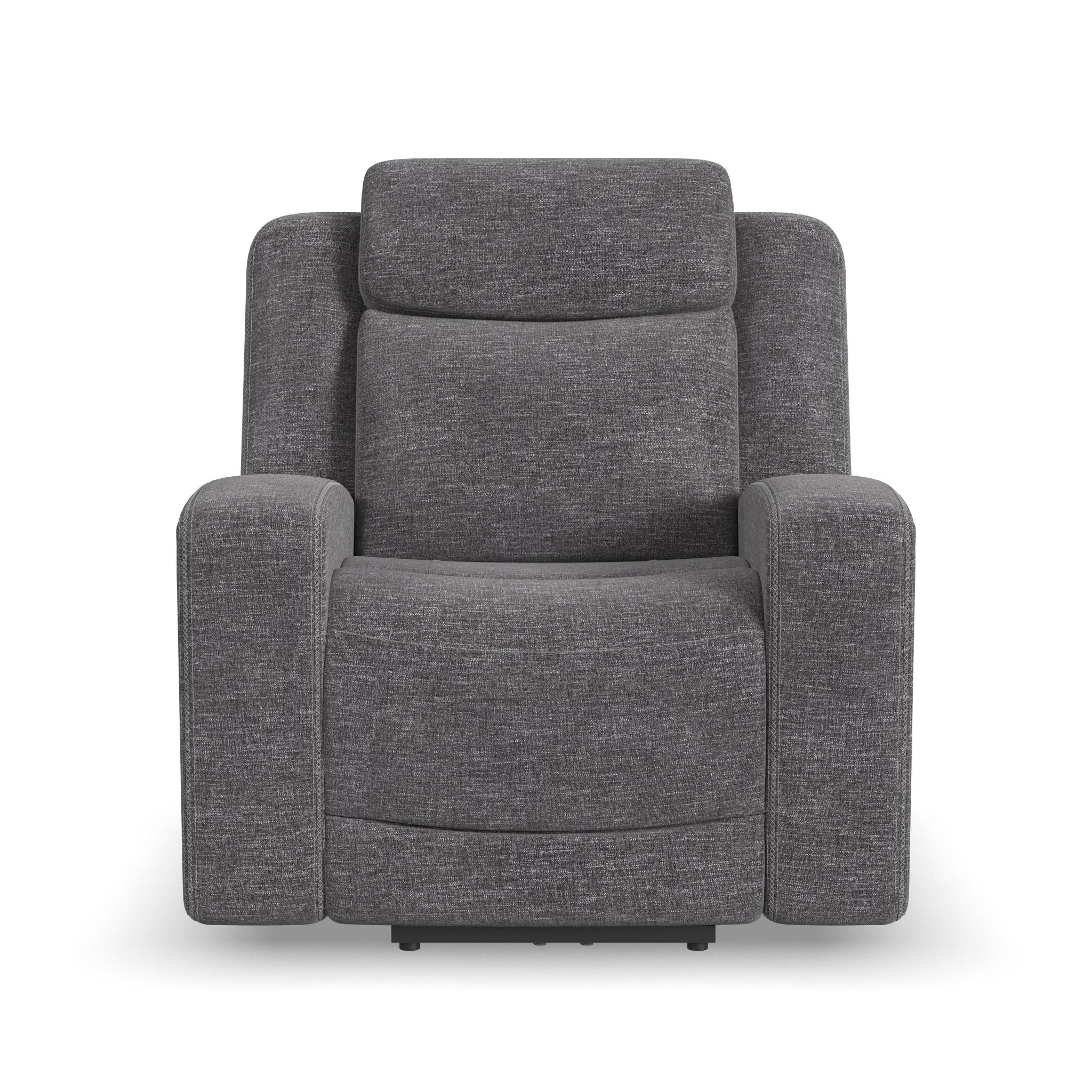 Ridge Granite Fabric Power Recliner with Power Headrest