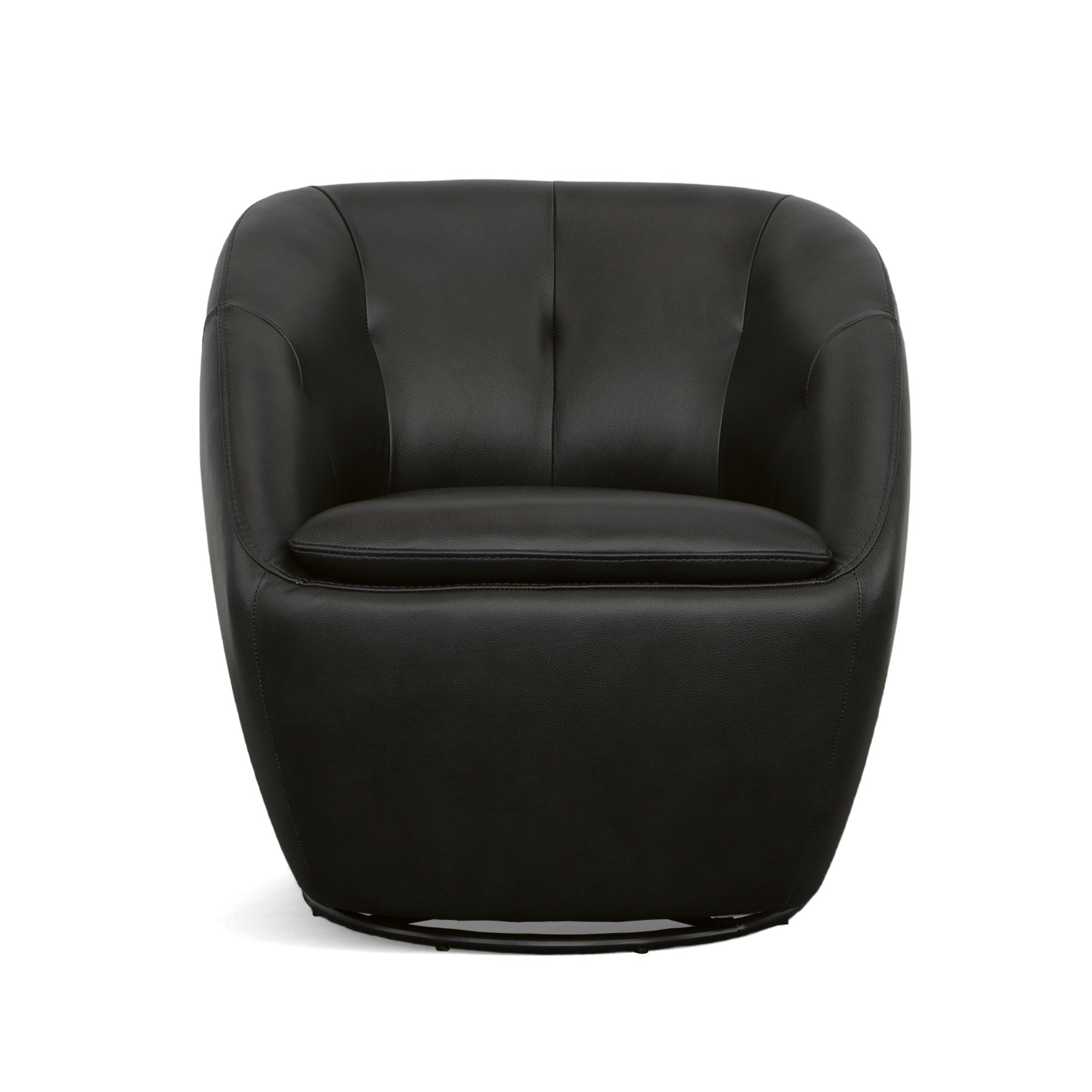 Wade Ebony Leather Swivel Chair