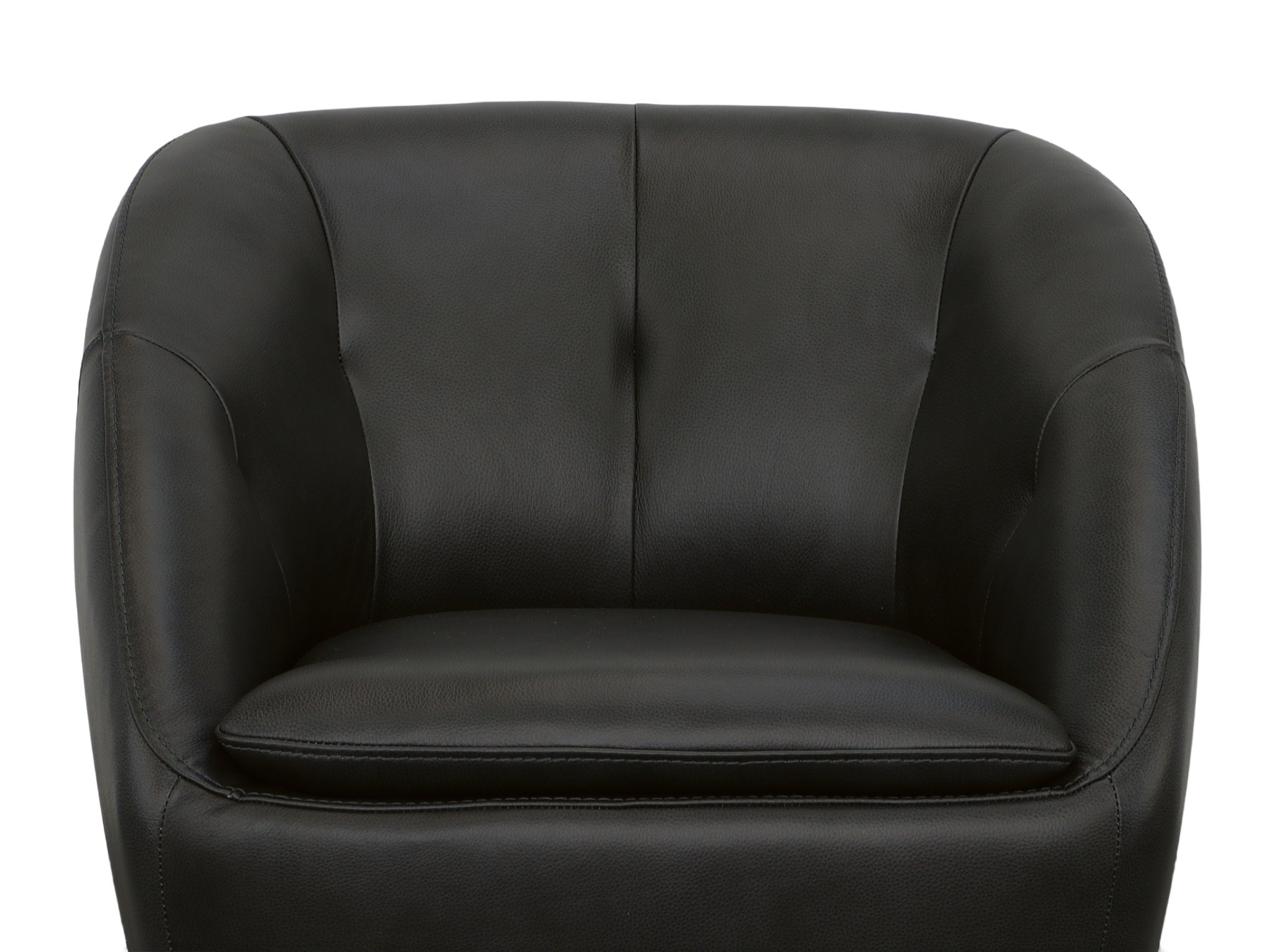 Wade Ebony Leather Swivel Chair