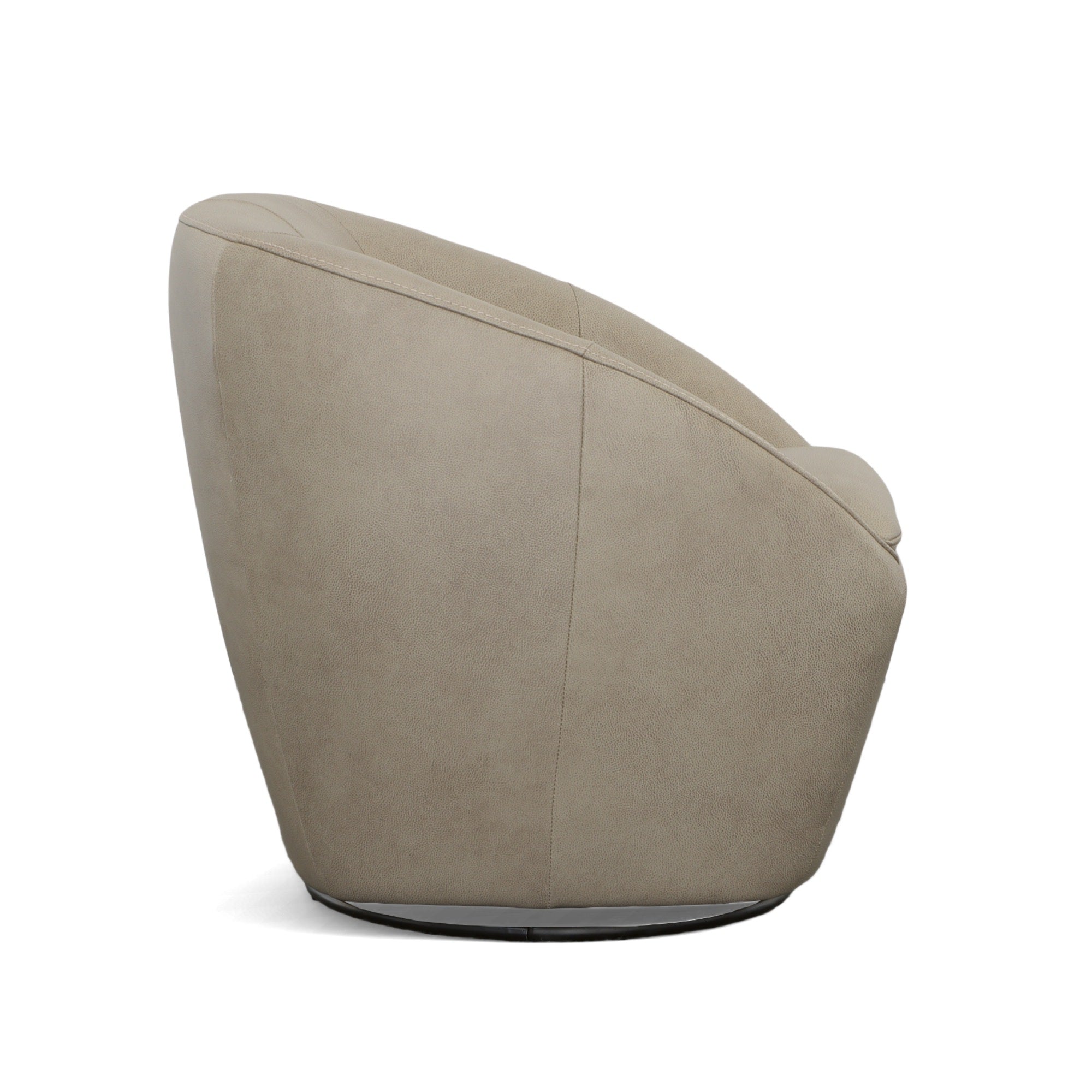 Wade Shitake Leather Swivel Chair