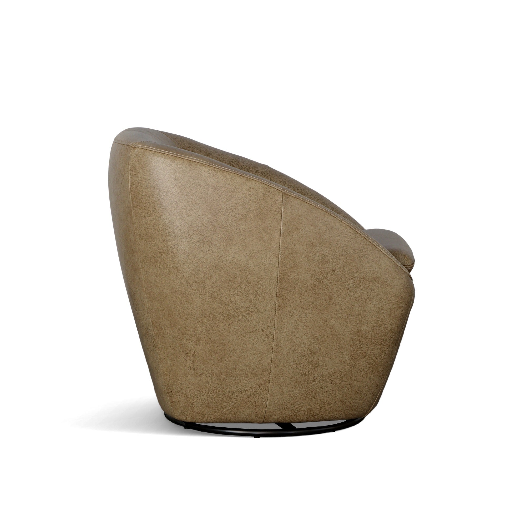 Wade Barley Leather Swivel Chair